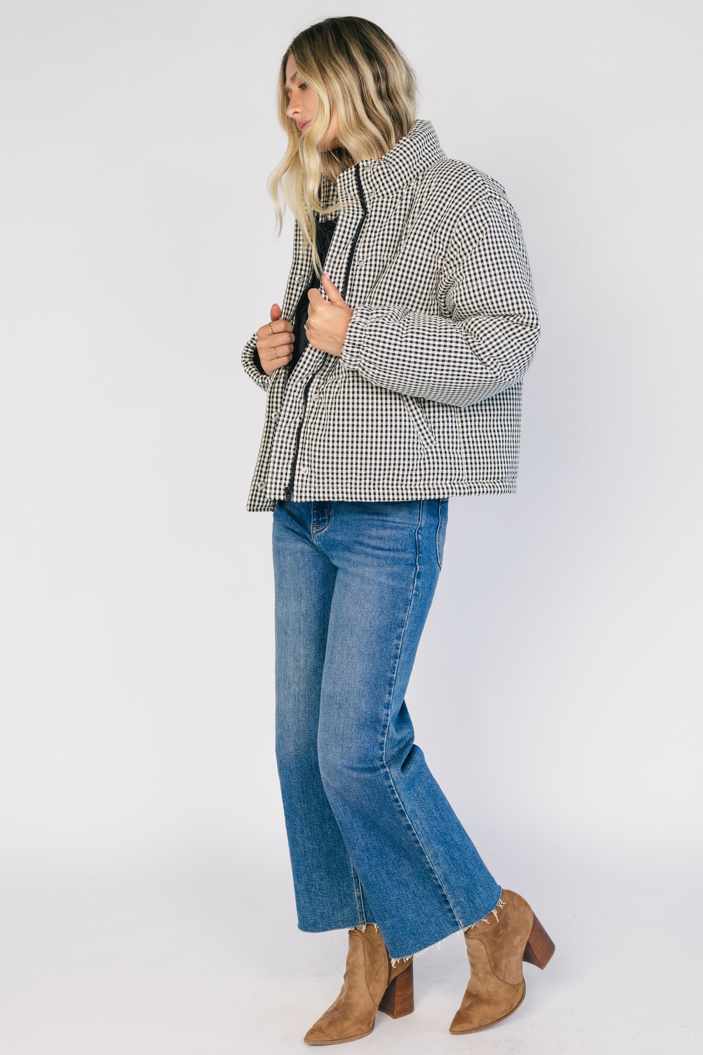 Vivienne Coat | Black + White Gingham