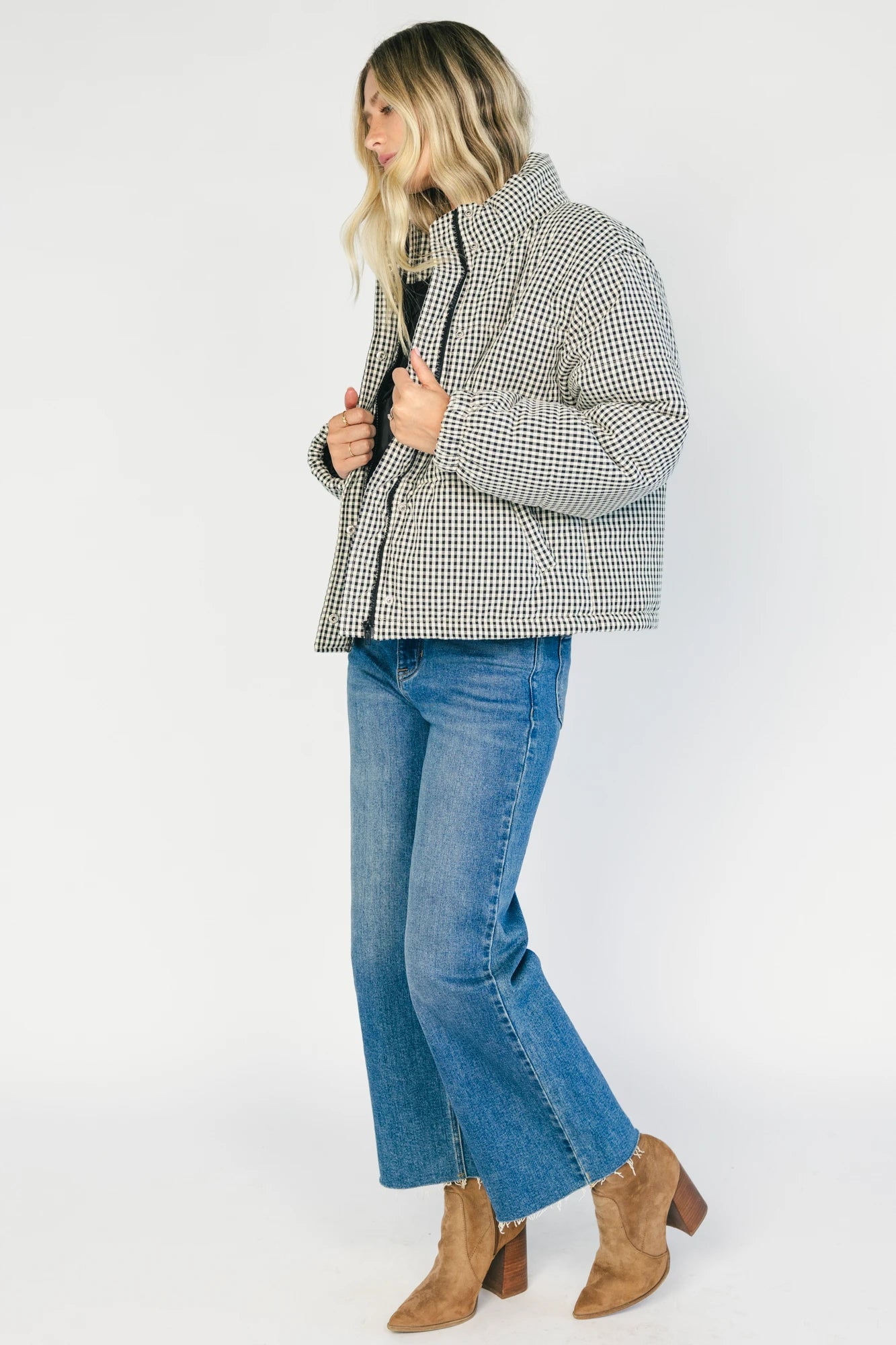 Vivienne Coat | Black + White Gingham