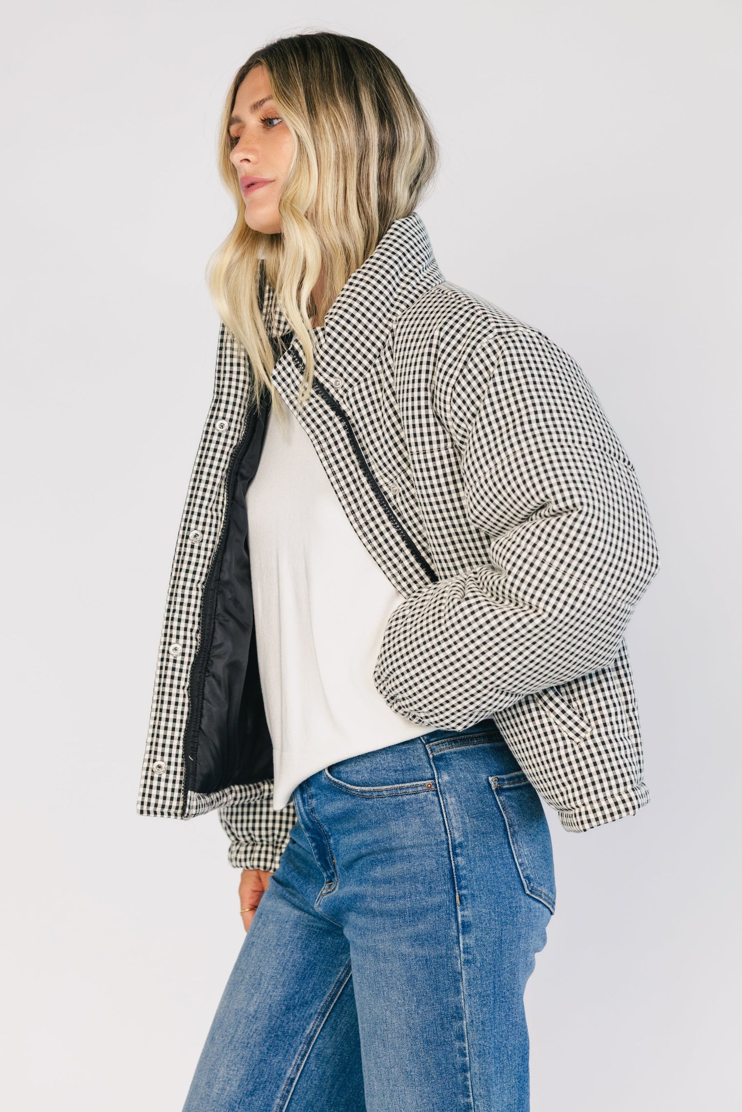 Vivienne Coat | Black + White Gingham