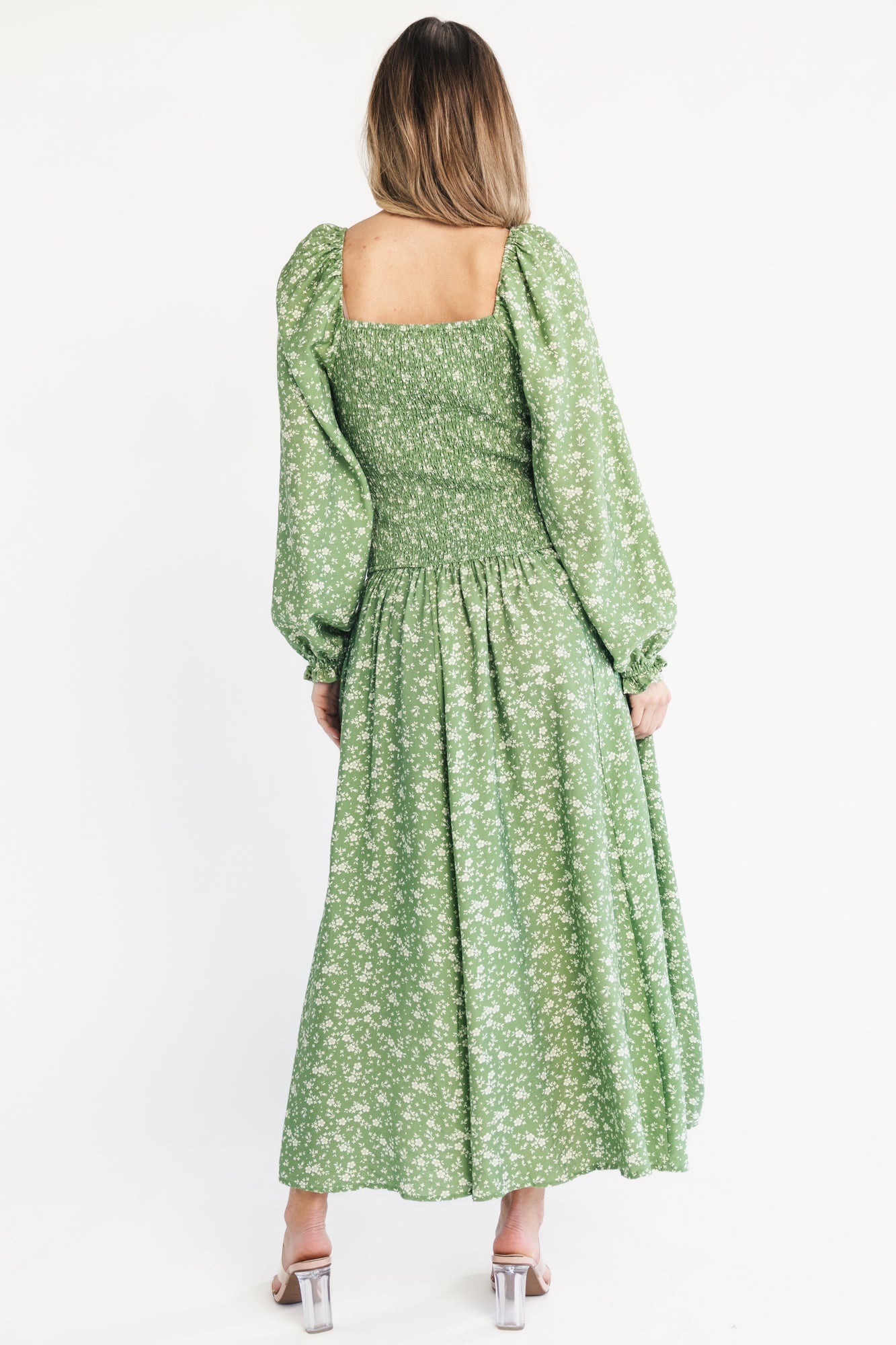 Bunny Maxi Dress | Green Floral
