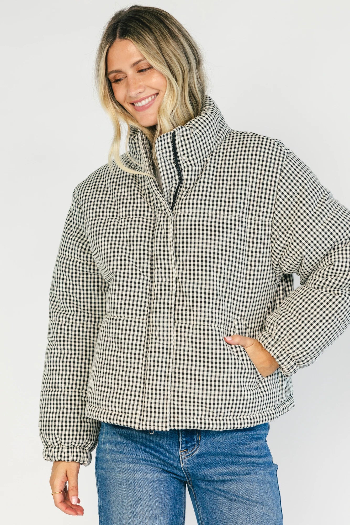 Vivienne Coat | Black + White Gingham