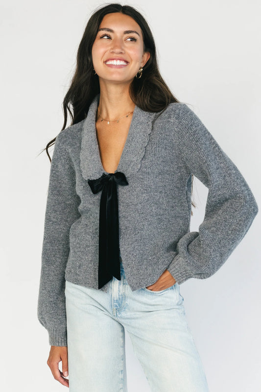 Emerson Bow Sweater | Gray