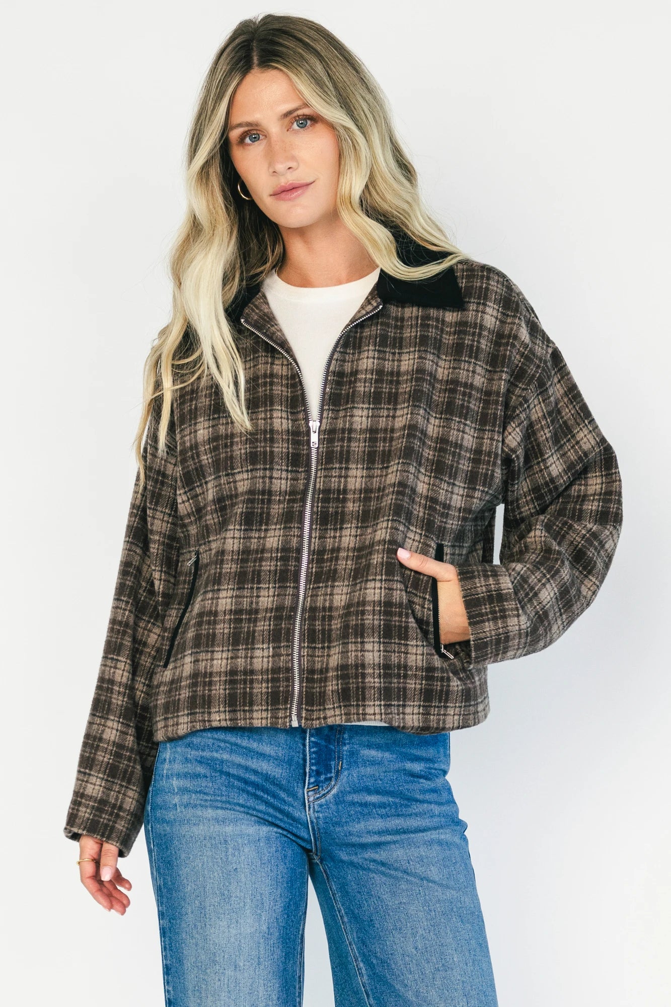 Harvard Jacket | Brown Plaid