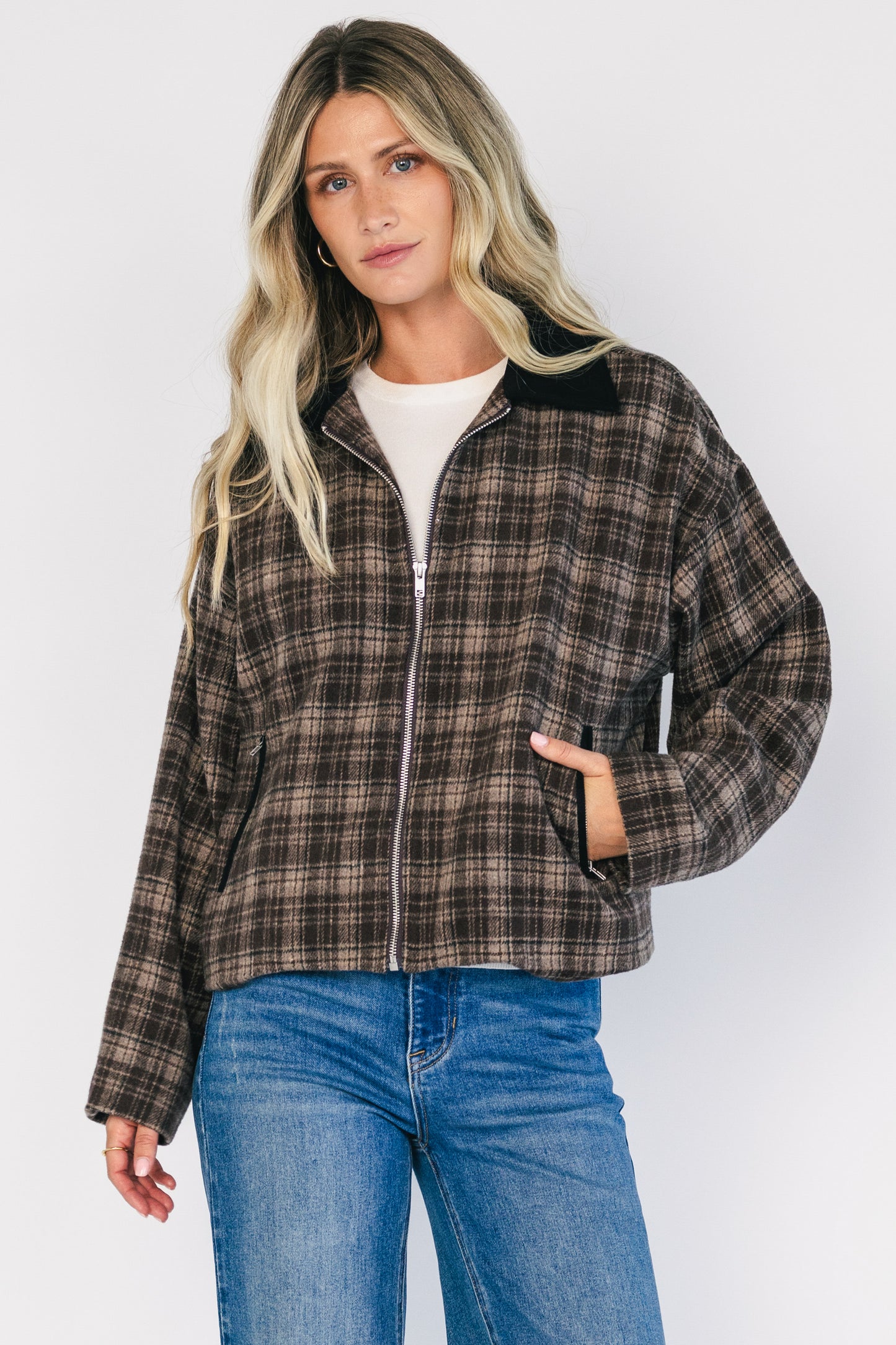 Harvard Jacket | Brown Plaid