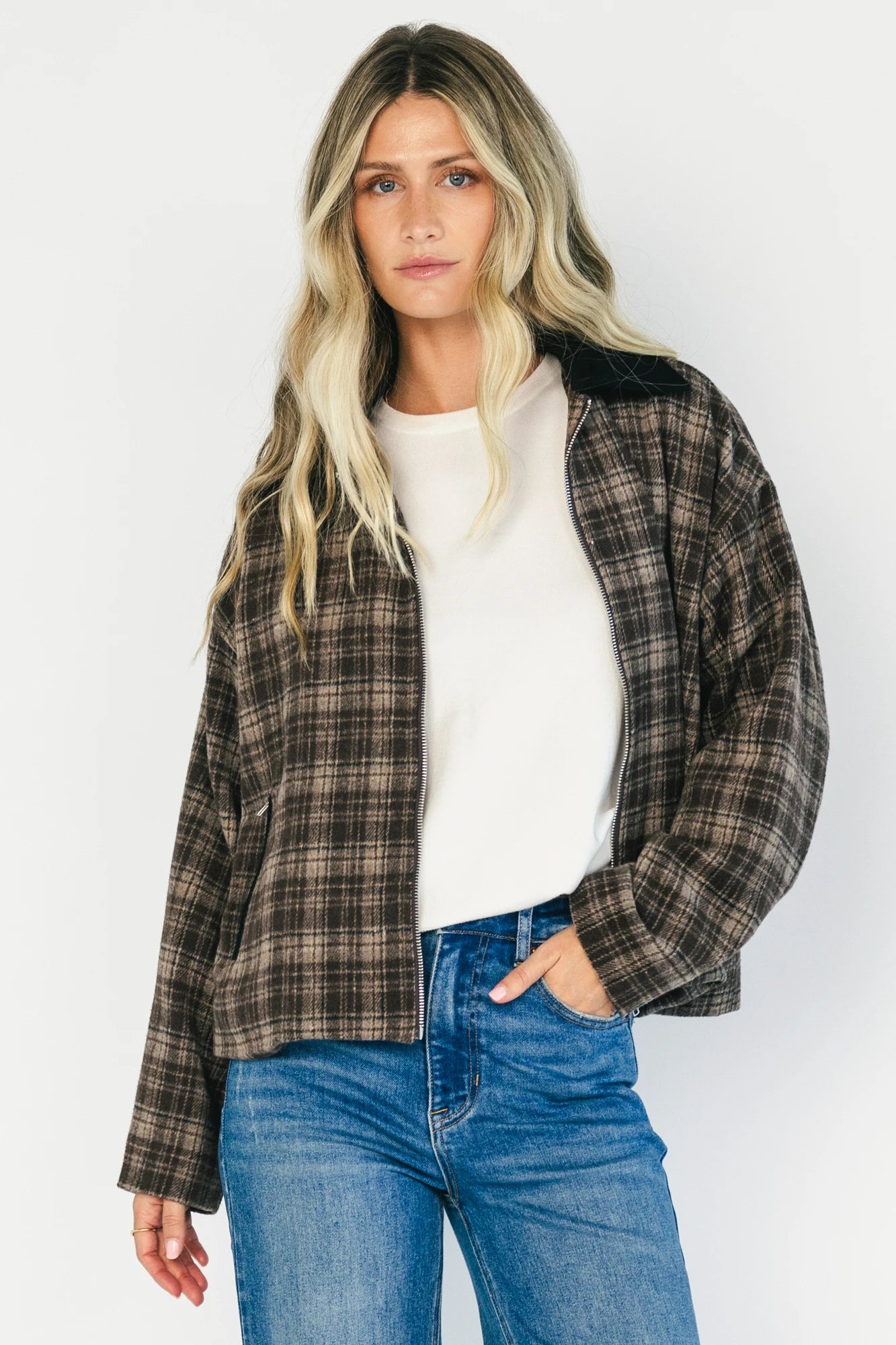 Harvard Jacket | Brown Plaid