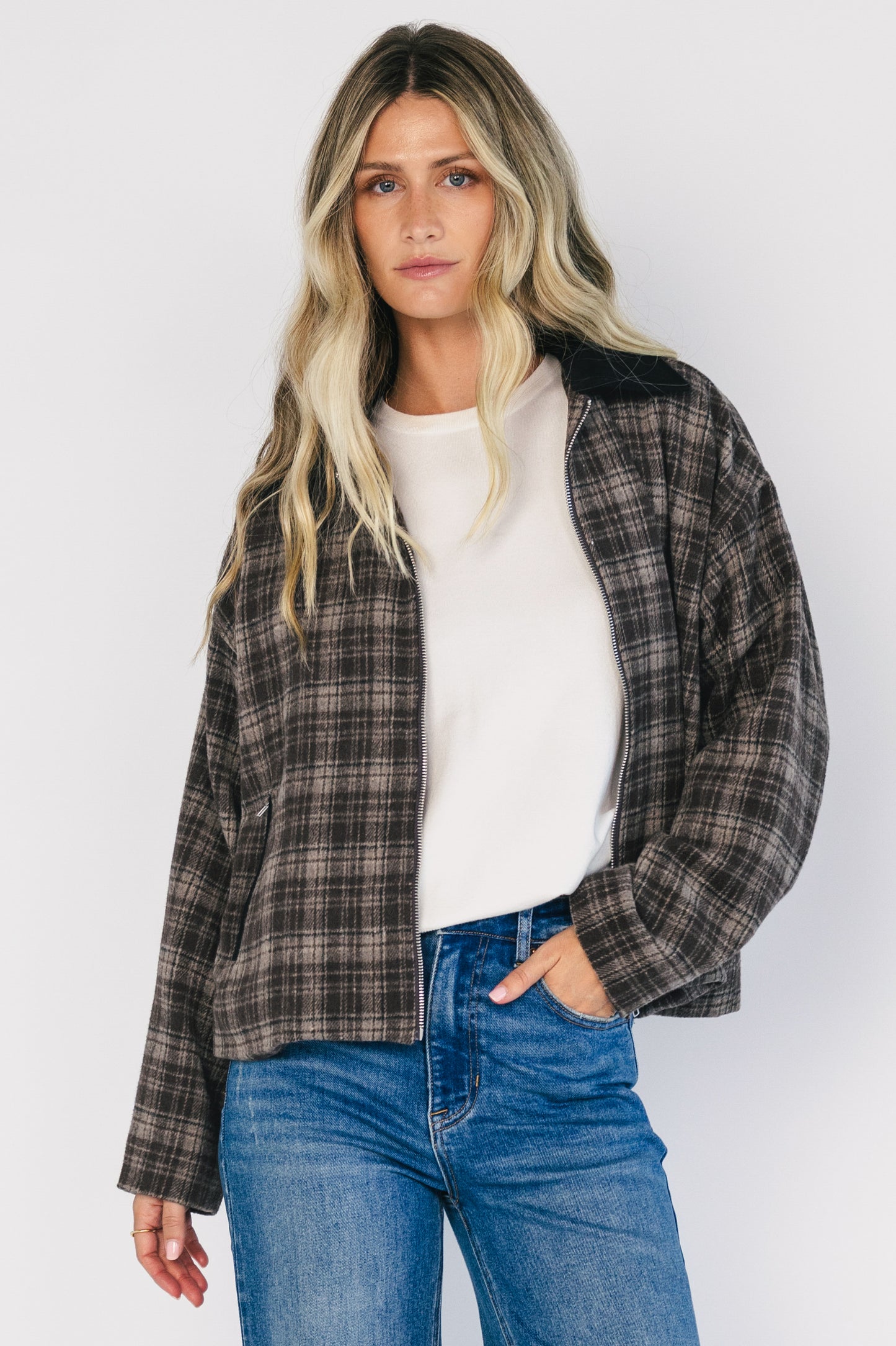 Harvard Jacket | Brown Plaid