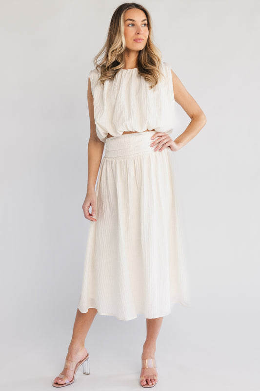 Mimi Top + Skirt Set | Ivory