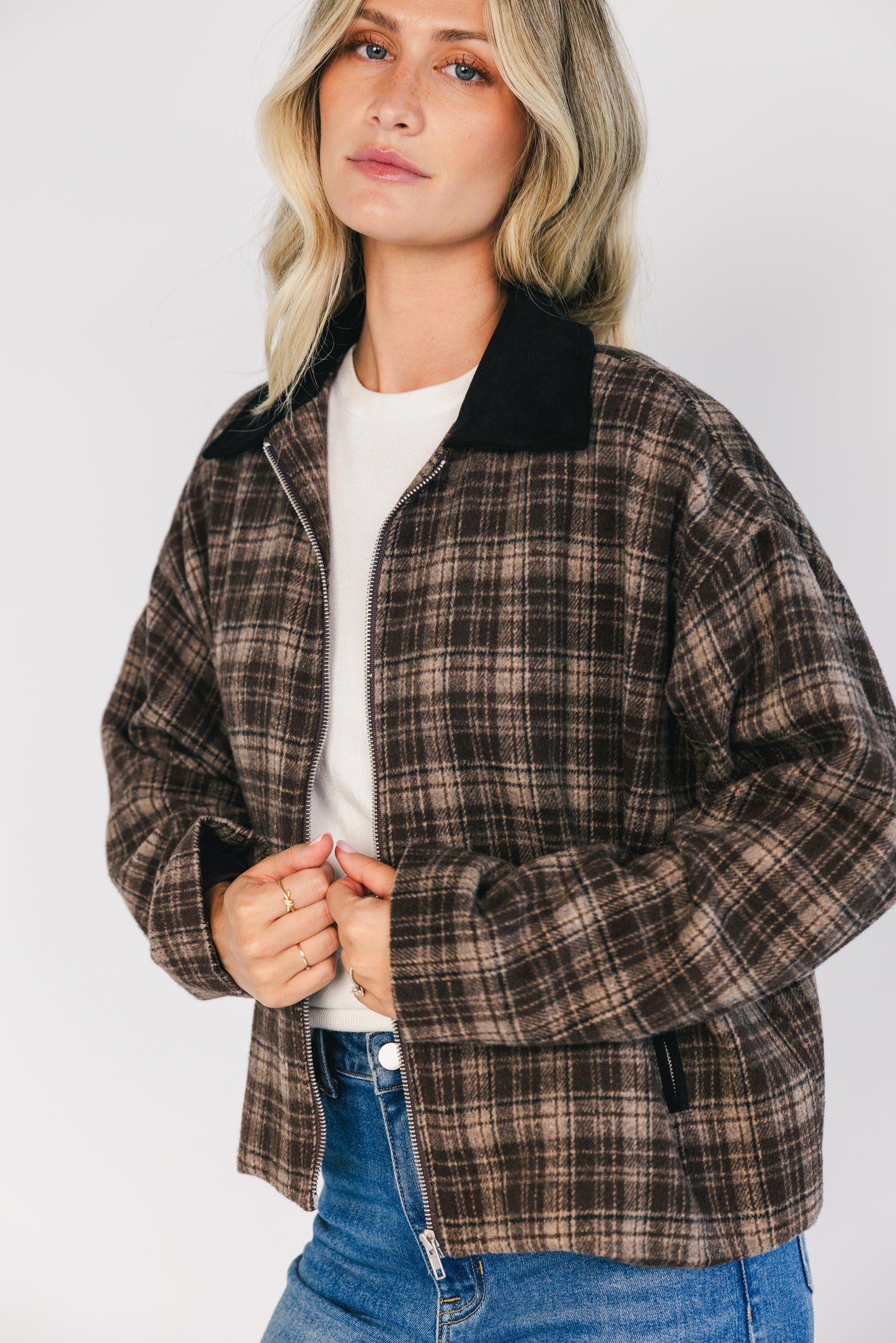 Harvard Jacket | Brown Plaid