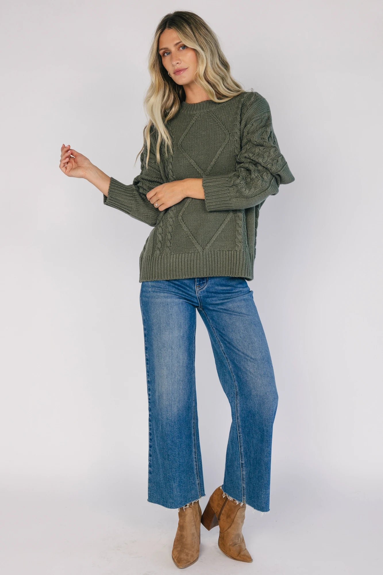 Mona Knit Sweater | Olive