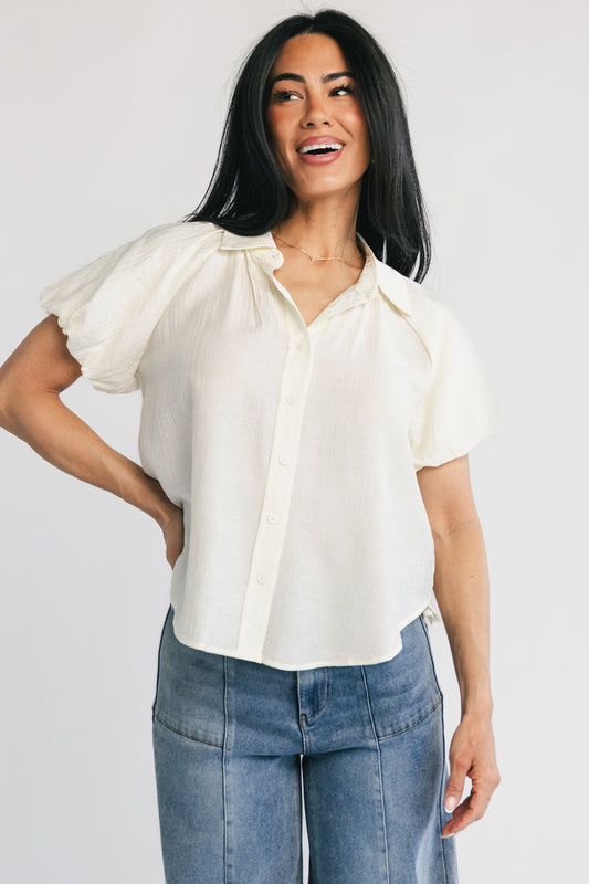 Bibi Button Up Blouse | Cream