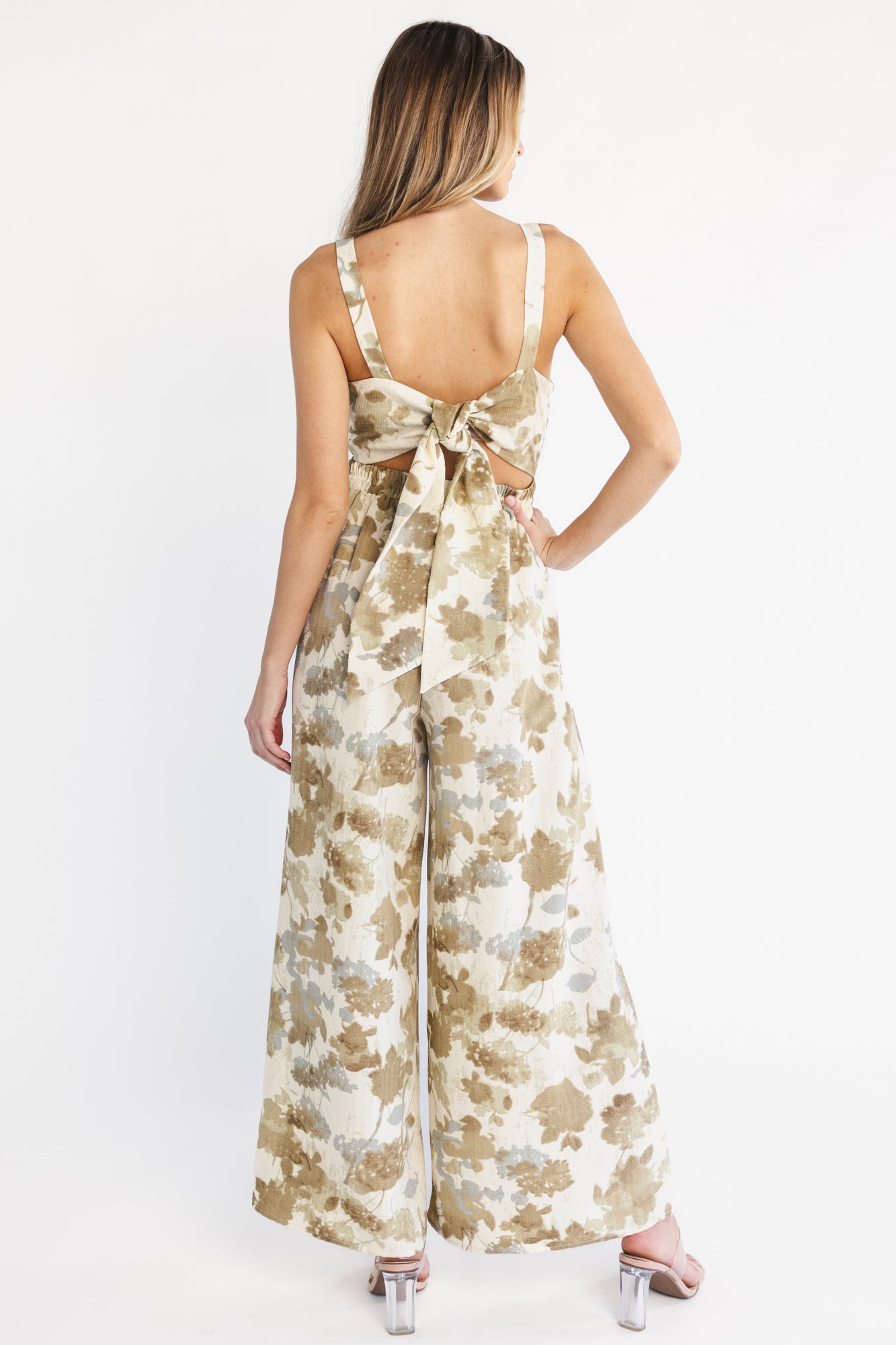 Laura Jumpsuit | Natural Floral