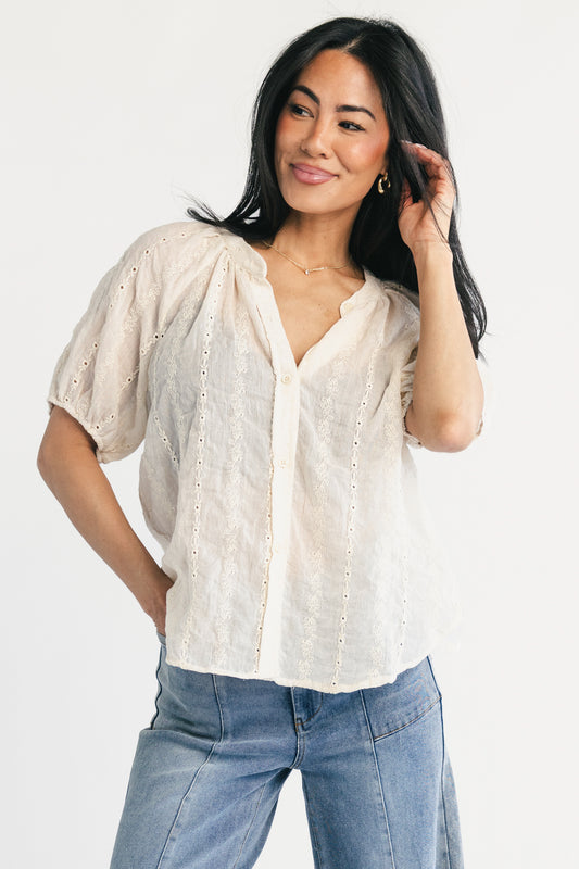 Bellamy Lace Top | Vintage Cream