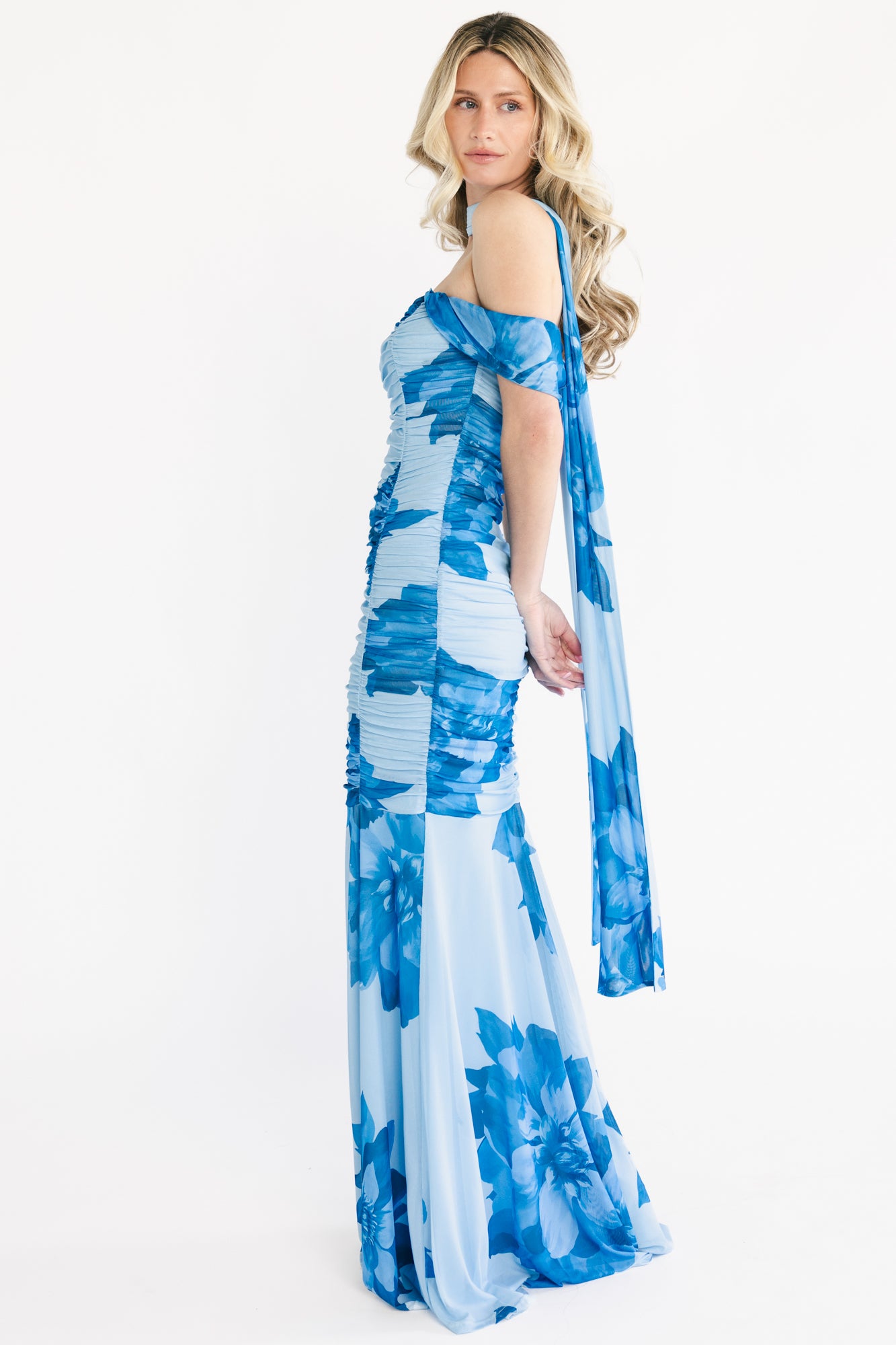 Bellina Off Shoulder Maxi Dress | Blue 3XL Bellina Off Shoulder Maxi Dress | Blue 3XL