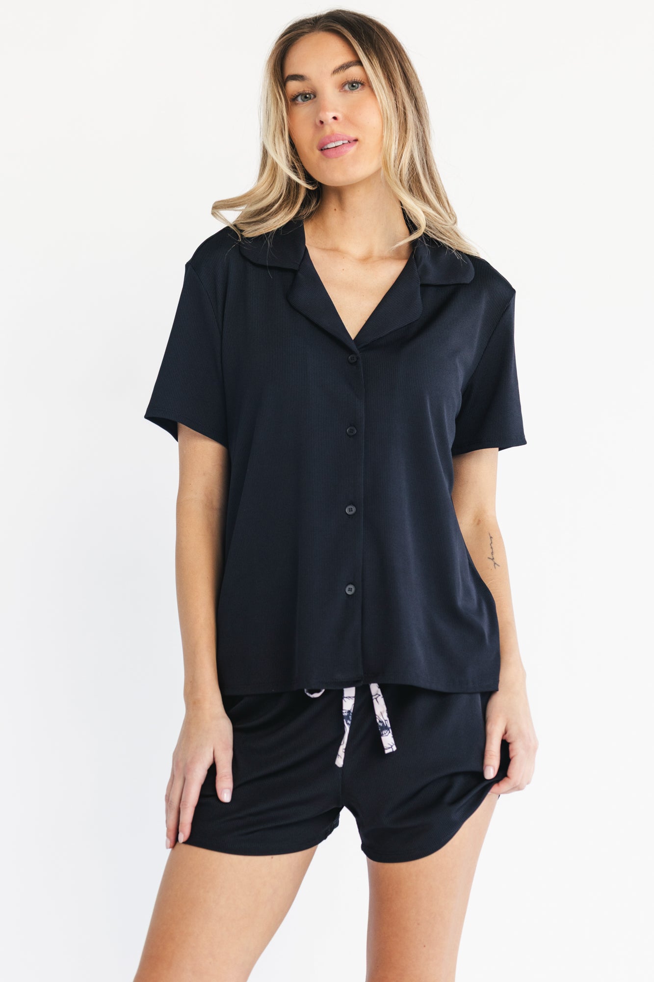 Blaire Short Pajama Set | Black