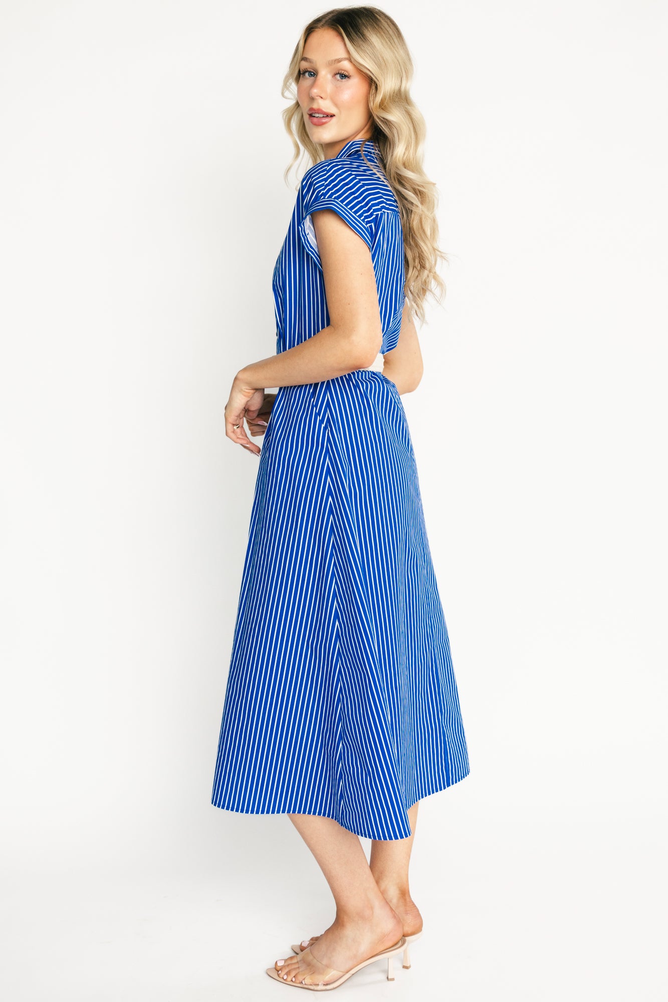 Pyper Midi Dress | Blue Stripe