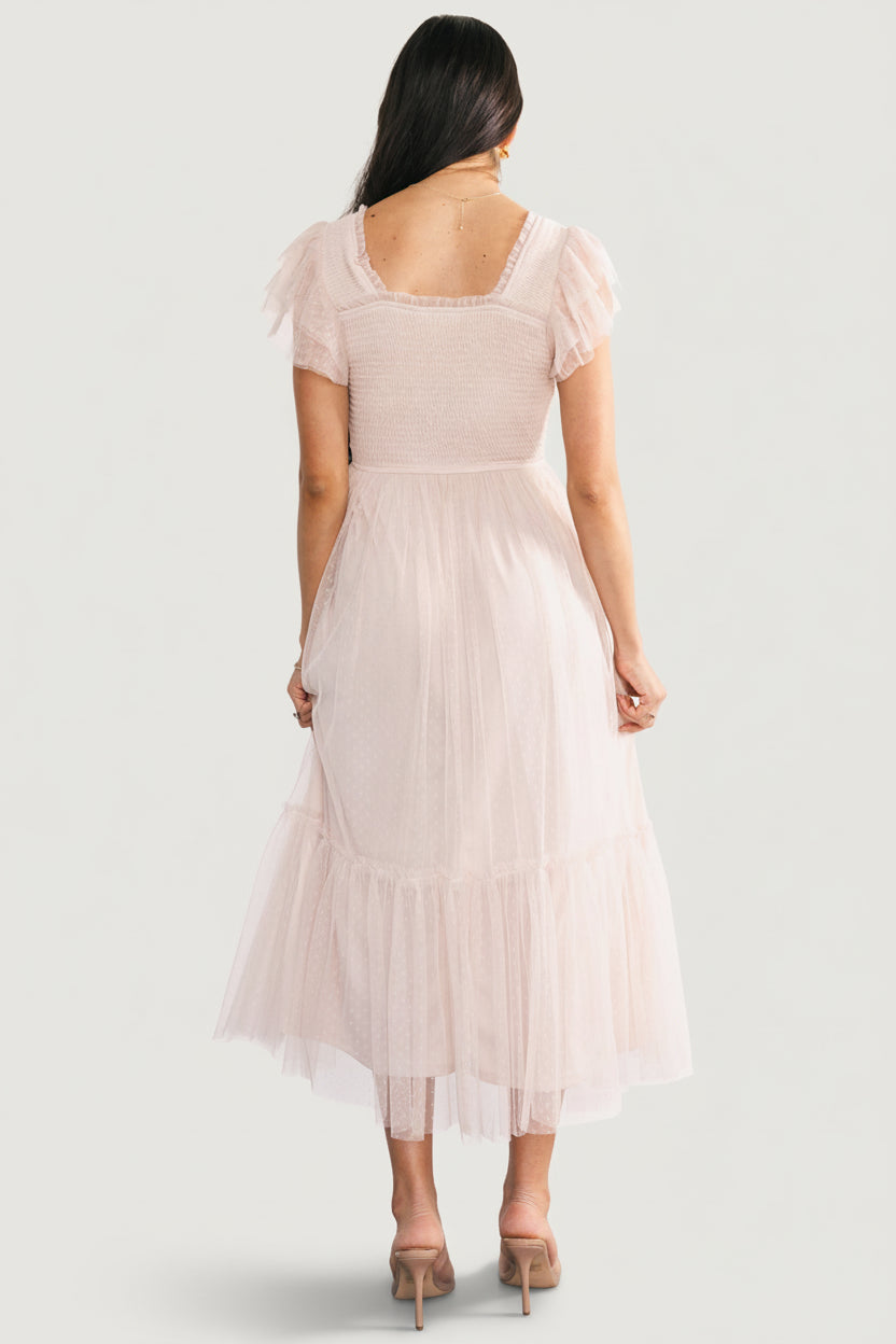Elowyn Lace Top Midi Dress