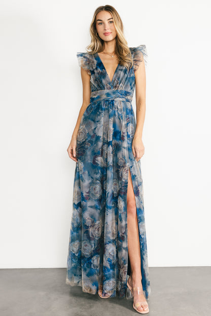 Adelyn Maxi Dress | Blue Floral