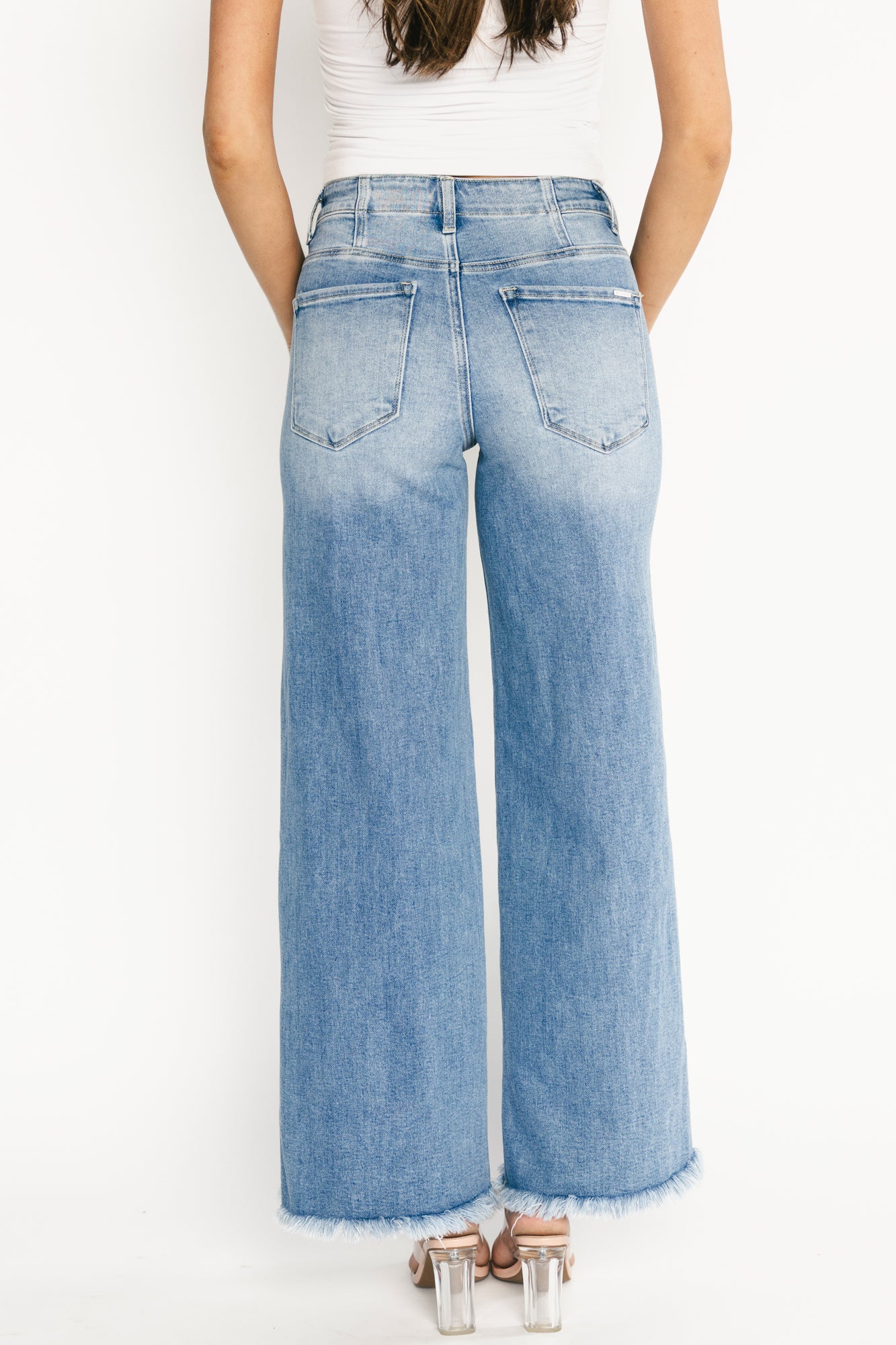 Jardin High Rise Wide Leg Jeans | Mid Wash