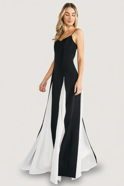 Adela Maxi Dress | Black + White