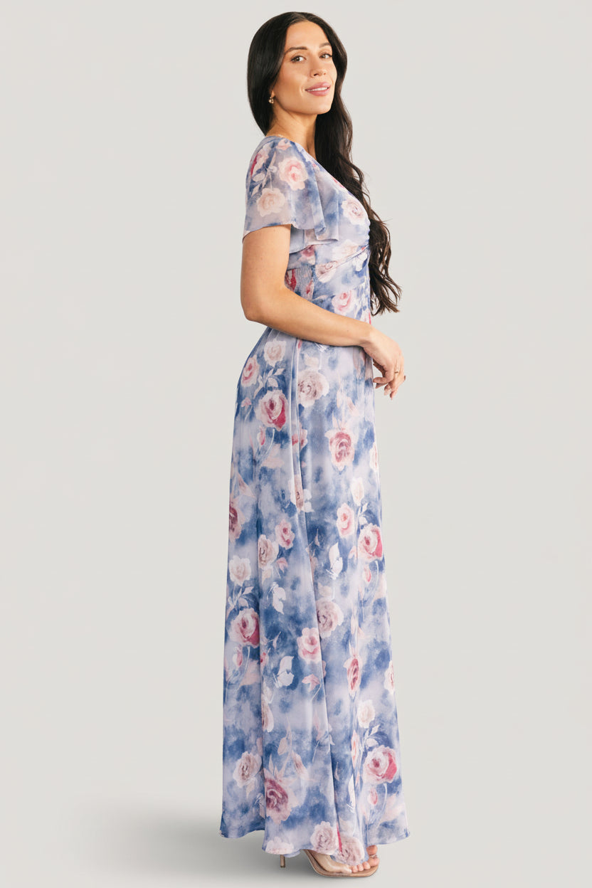 Promise Maxi Dress | Dusty Blue Floral