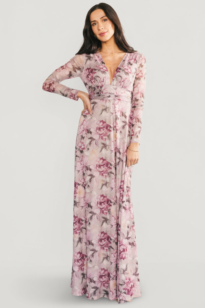 Fable Mesh Maxi Dress | Dusty Blush Mauve
