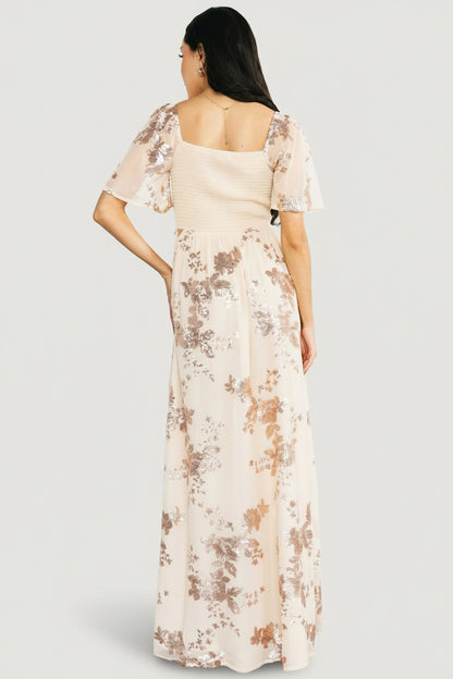 Karina Sequin Maxi Dress | Champagne