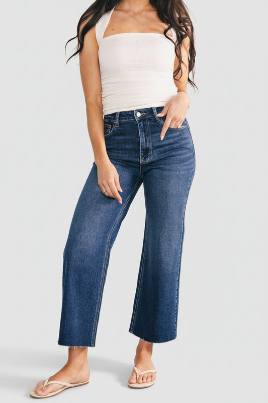 Kirby High Rise Wide Leg Jeans | Dark Wash