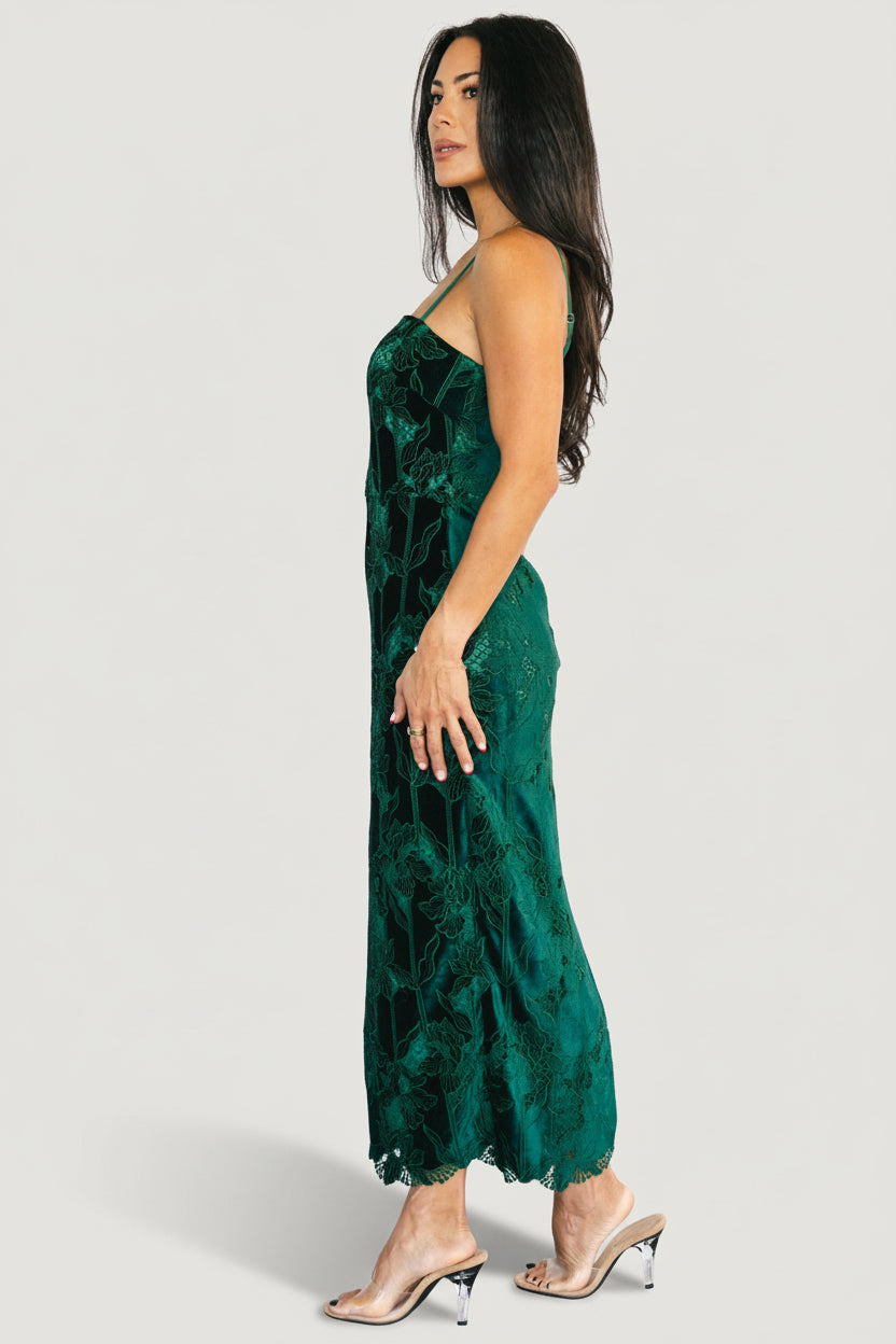 Nadia Lace Midi Dress | Emerald Nadia Lace Midi Dress | Emerald