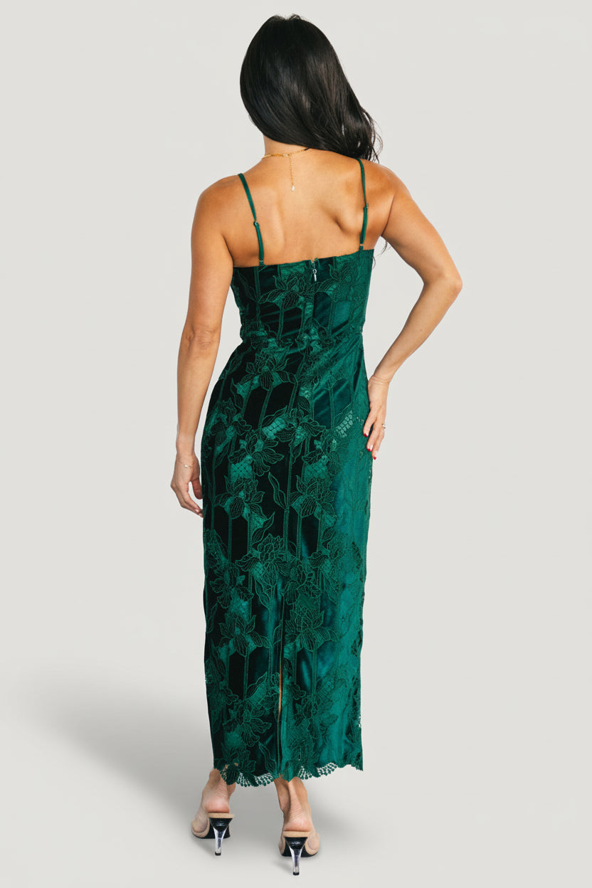 Nadia Lace Midi Dress | Emerald Nadia Lace Midi Dress | Emerald