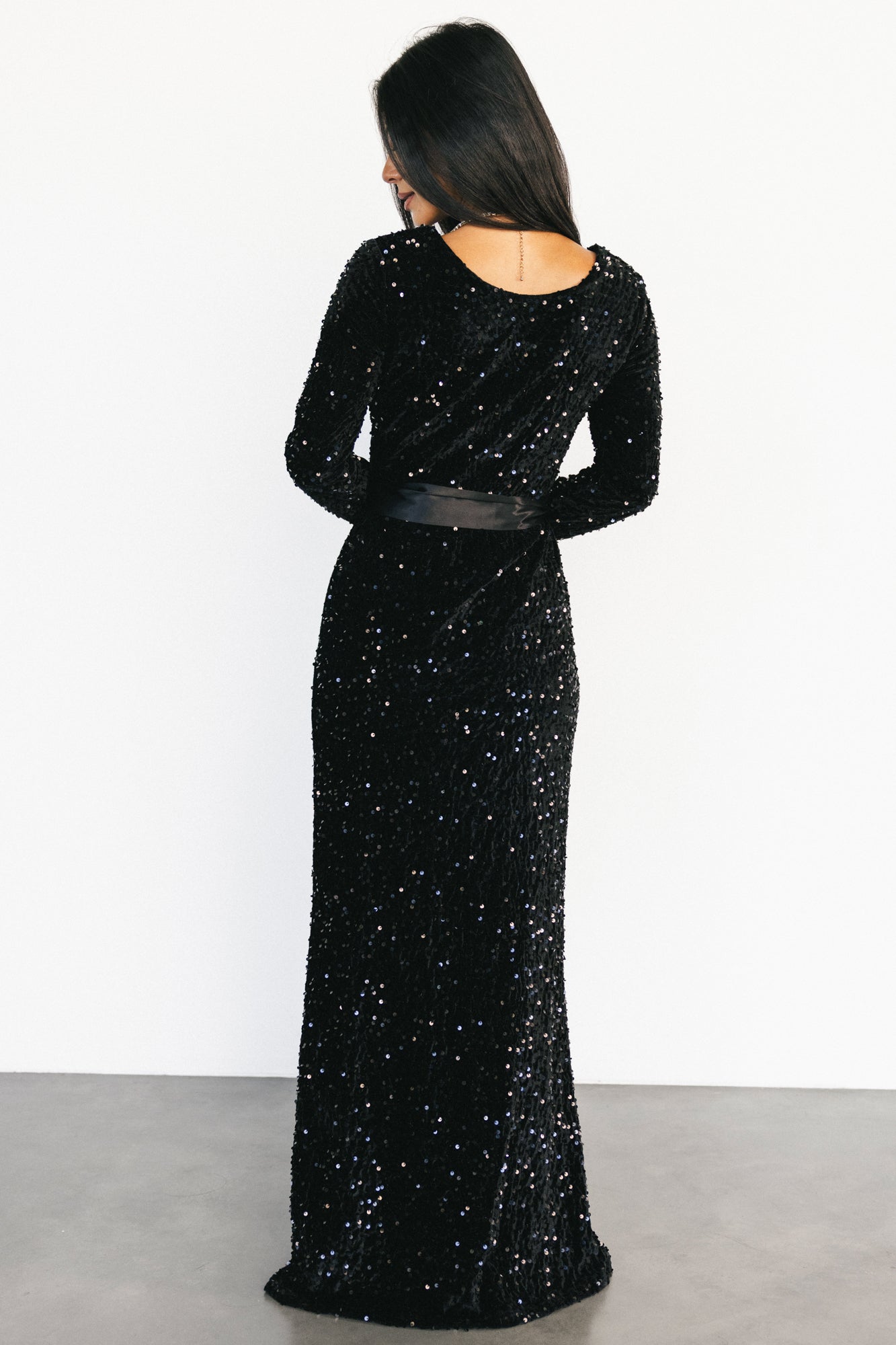 Baltic Born Womens Julia Sequin Maxi Dress | Black | Size: Small Baltic Born Womens Julia Sequin Maxi Dress | Black | Size: Small
