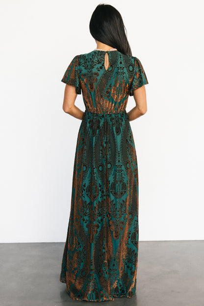 Kimberly Velvet Maxi Dress | Jade + Bronze
