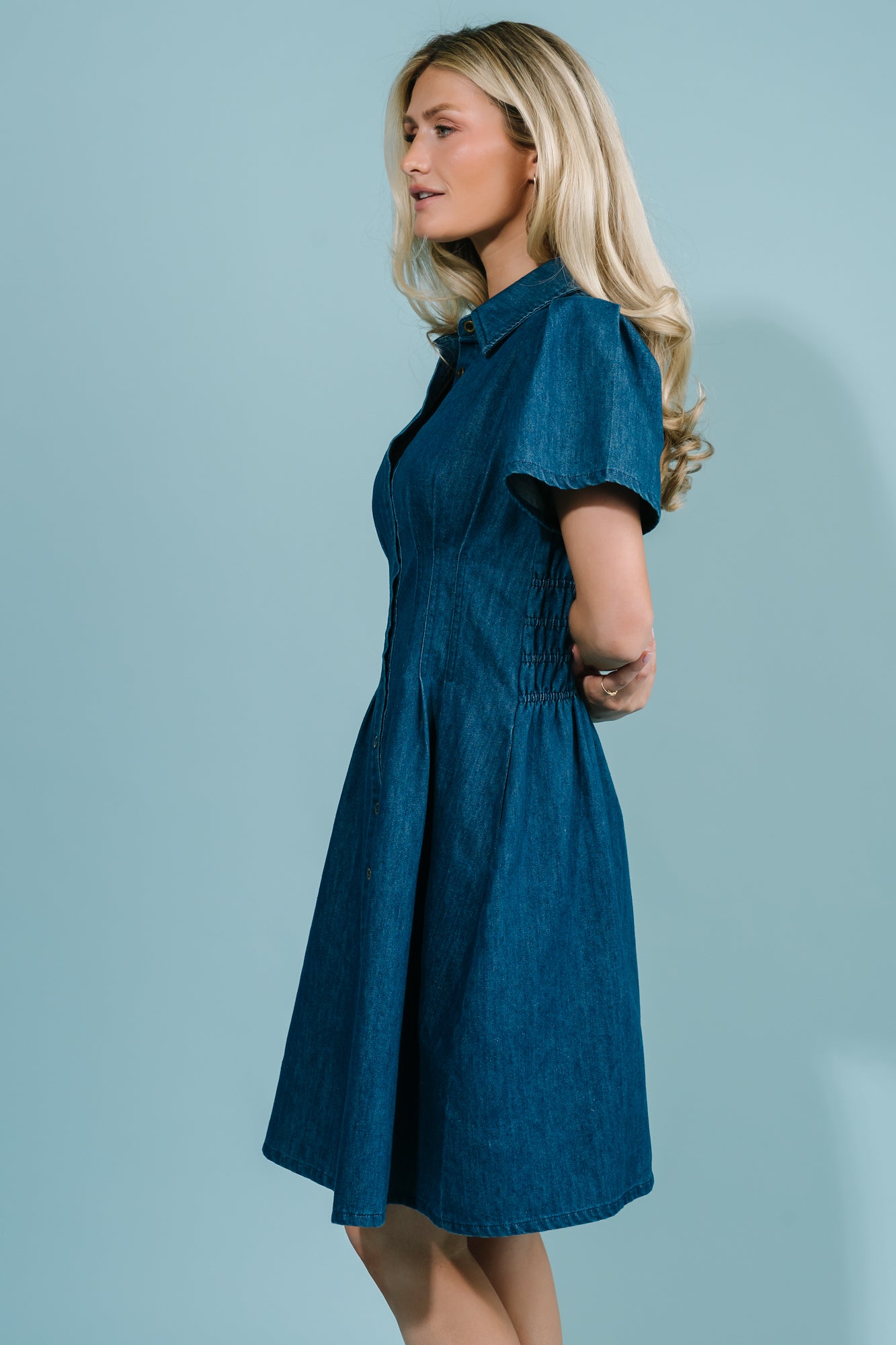 Coco Denim Short Dress — Dark Wash Coco Denim Short Dress — Dark Wash