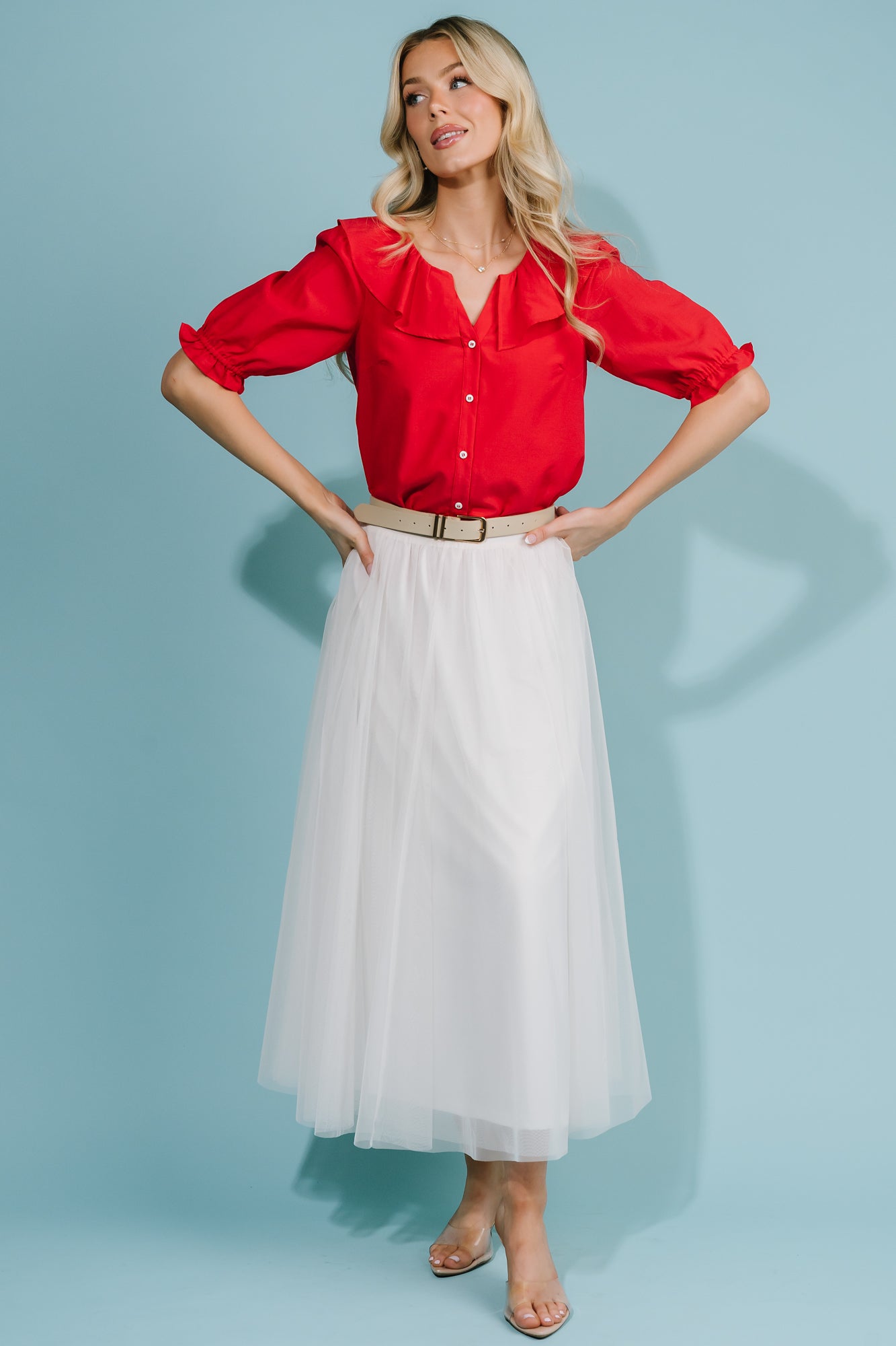 Mila Tulle Skirt | Cream