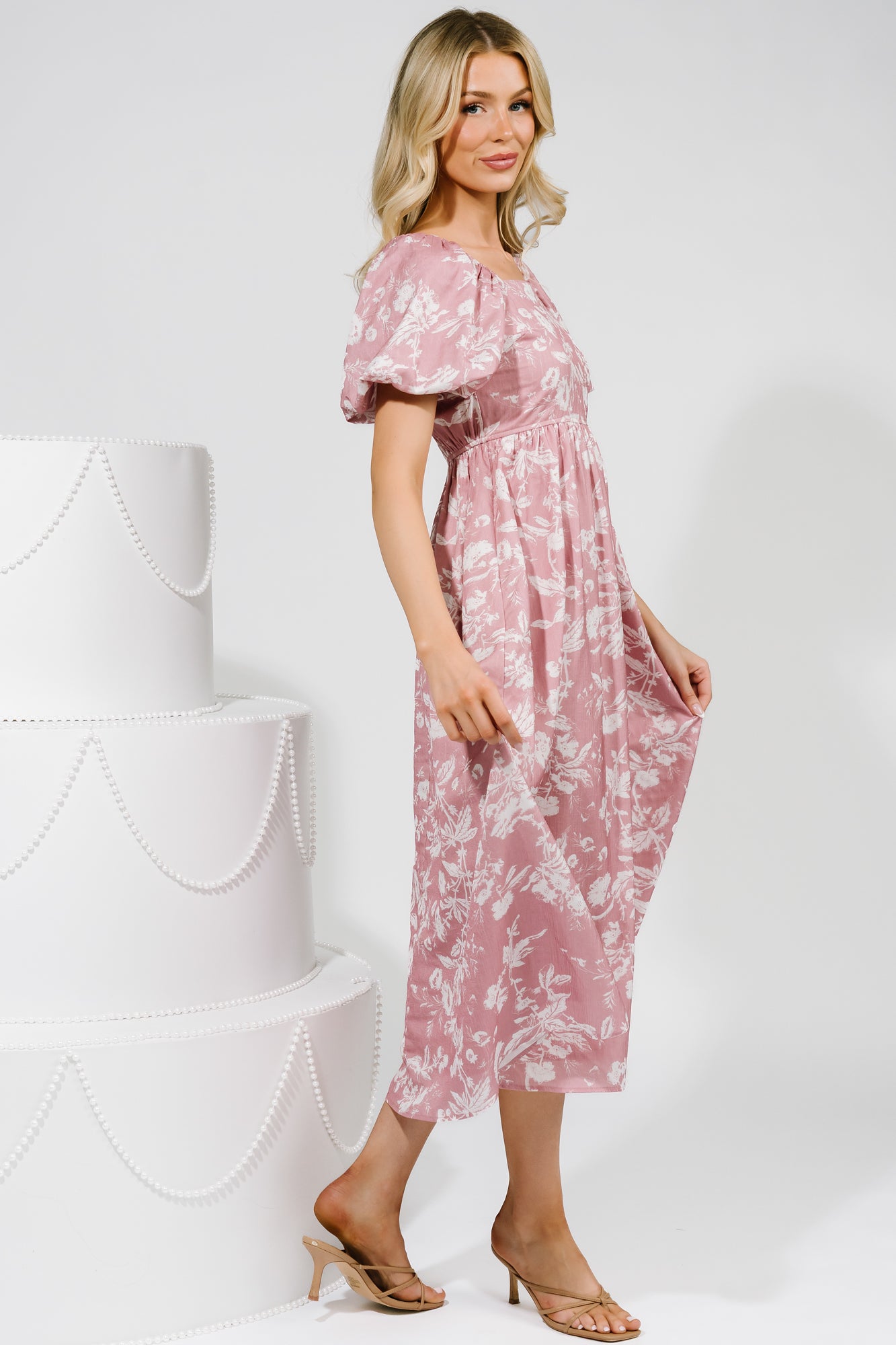 Graceland Maxi Dress | Pink + White Floral