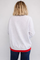 Americana graphic sweatshirt shown on a model