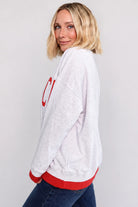 Americana graphic sweatshirt shown on a model
