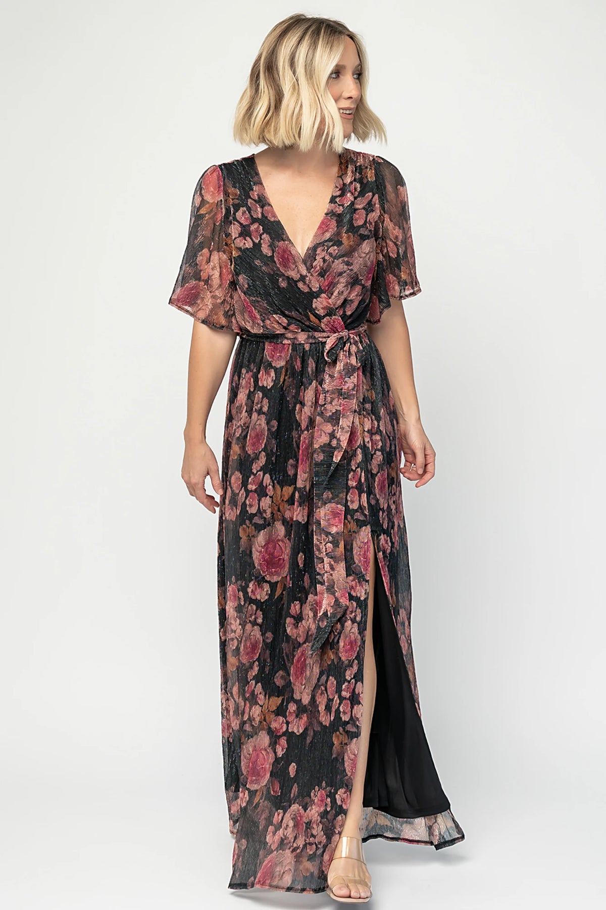 Rachel Maxi Dress | Black + Pink