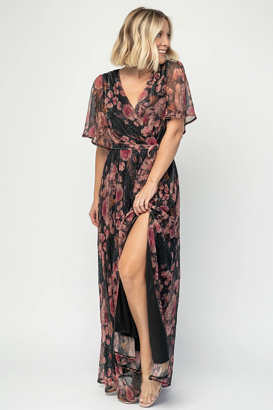 Rachel Maxi Dress | Black + Pink