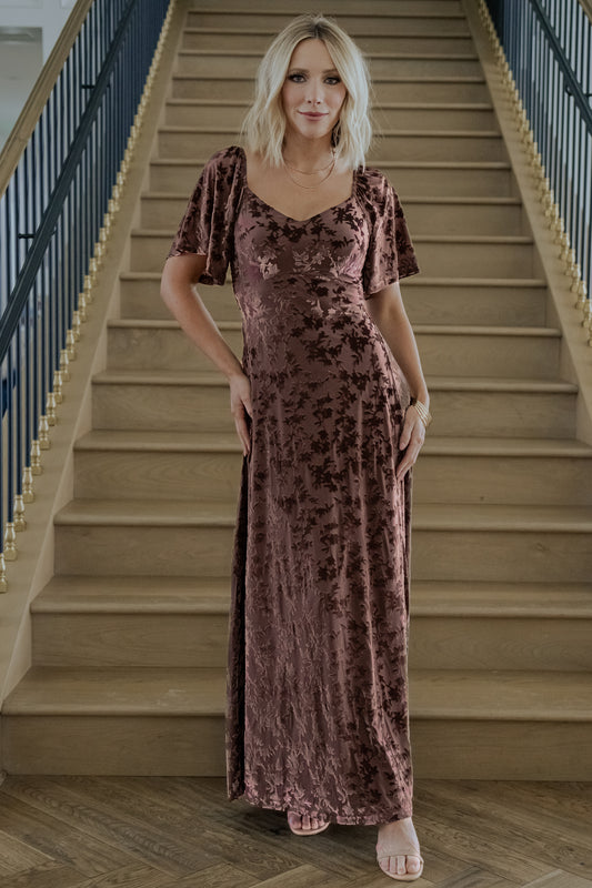one shoulder brown satin dress Adrianna Papell One Shoulder Ruched Satin Gown main image 0