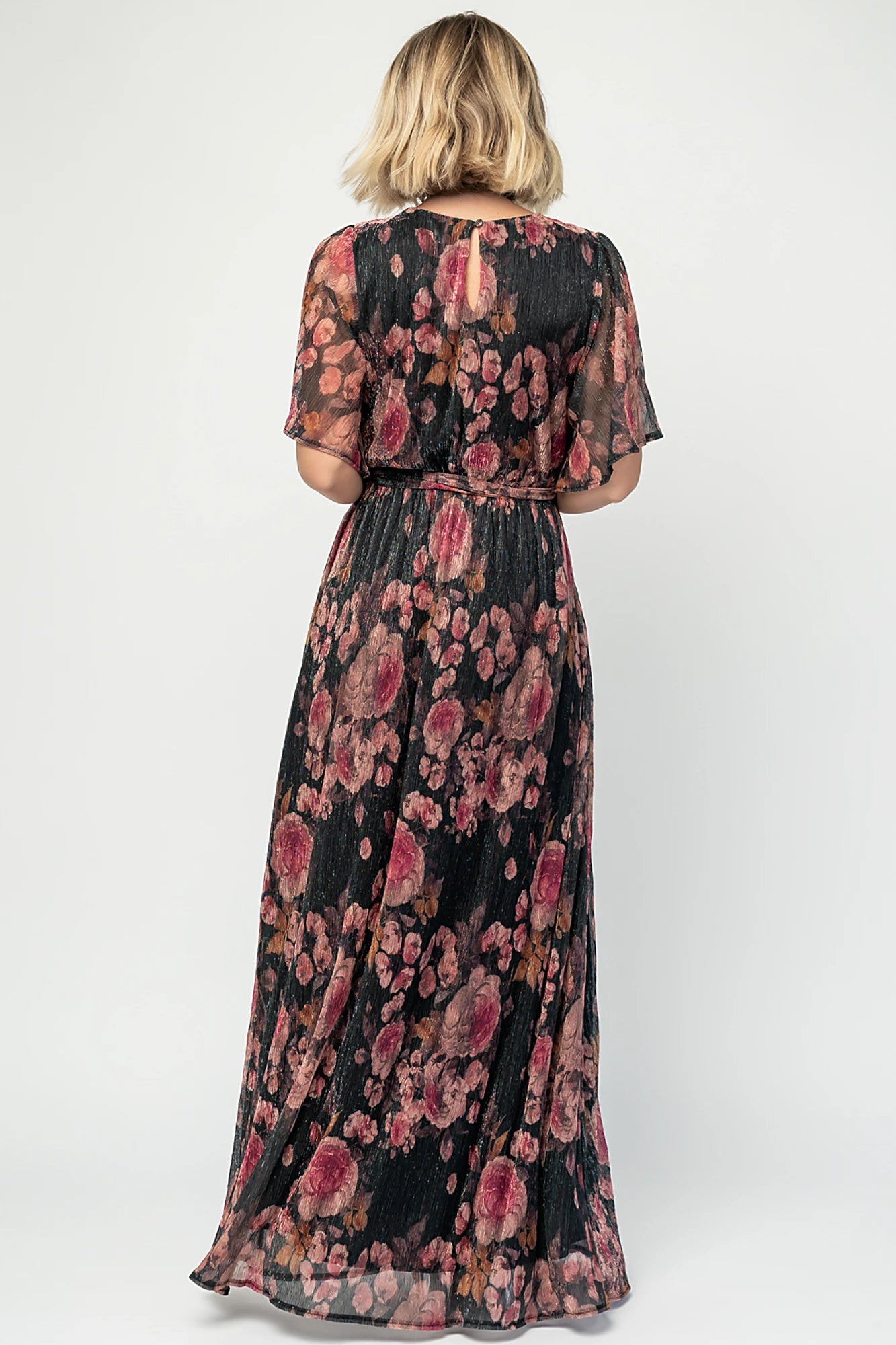 Rachel Maxi Dress | Black + Pink