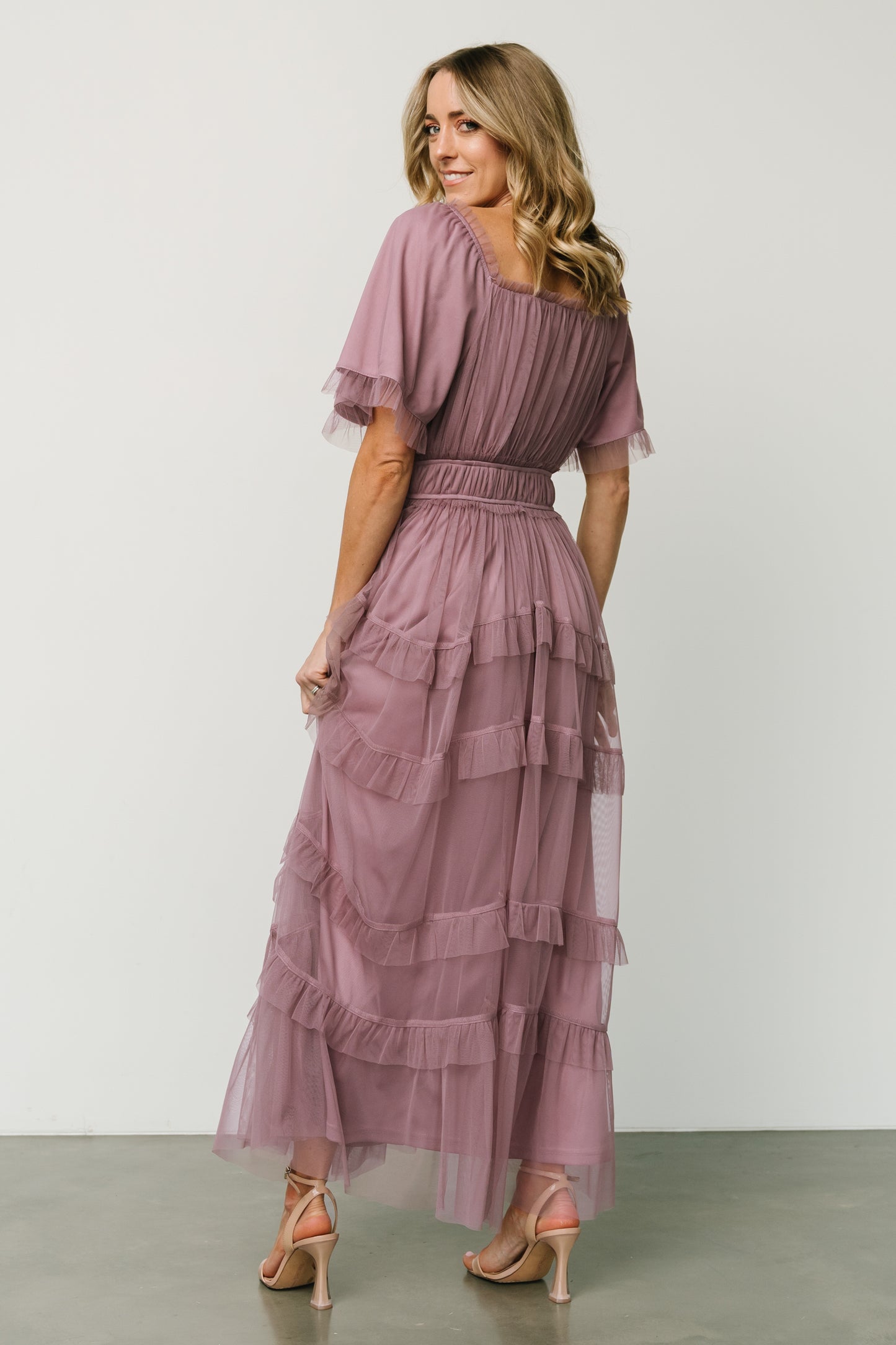 Magdalena Tulle Maxi Dress | Dusty Orchid