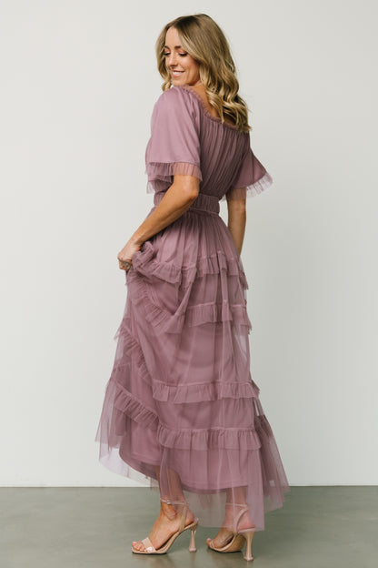 Magdalena Tulle Maxi Dress | Dusty Orchid