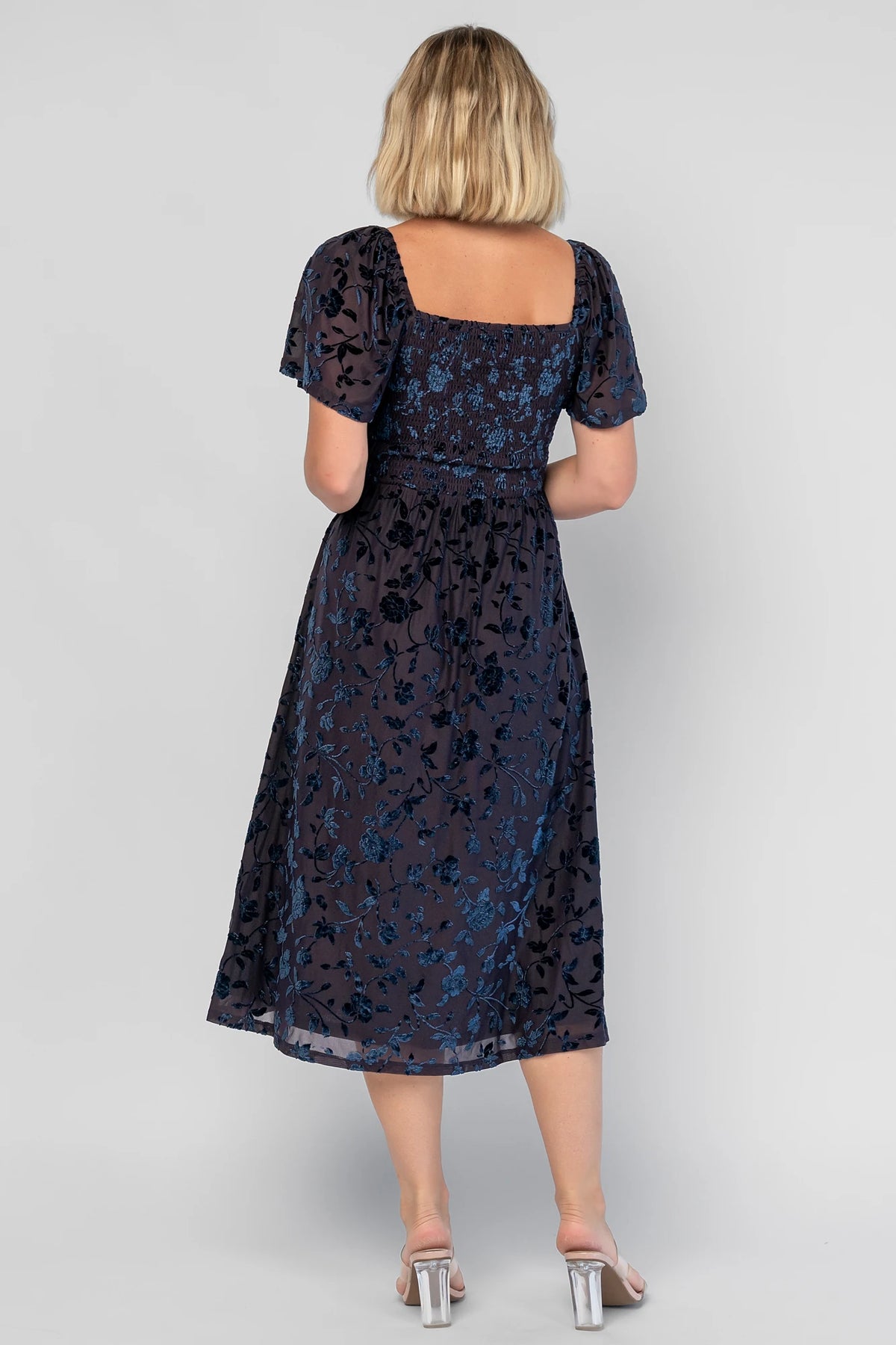 Amoret Midi Dress | Midnight Navy Floral