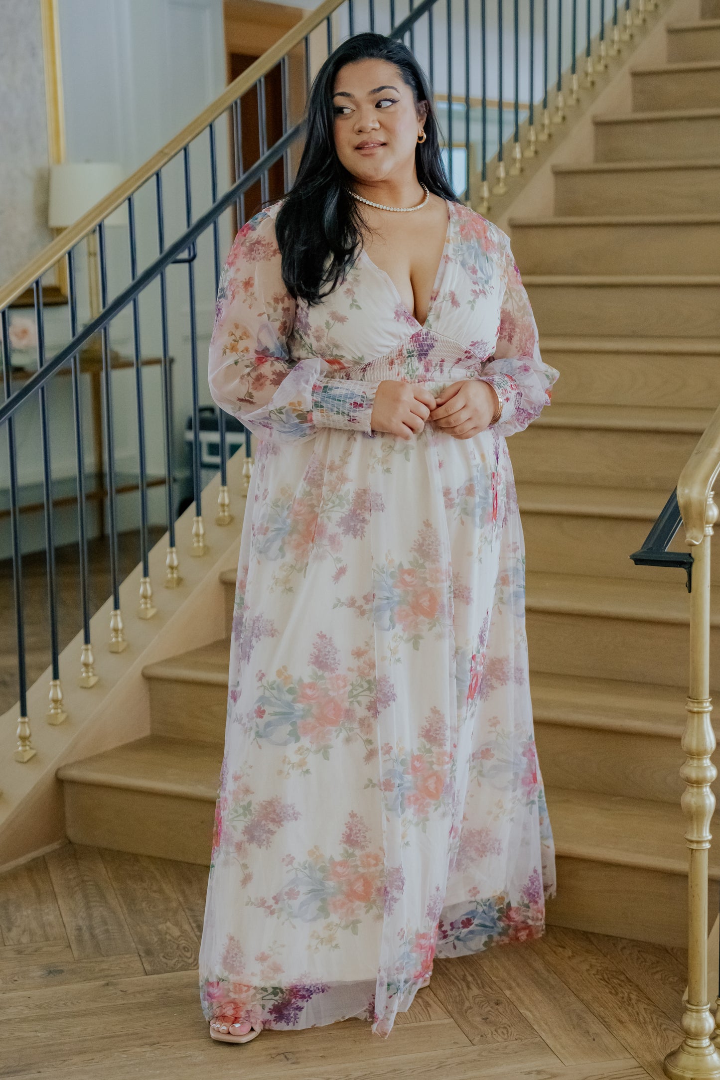 Baltic Born Womens Layla Tulle Maxi Dress | Romantic Floral