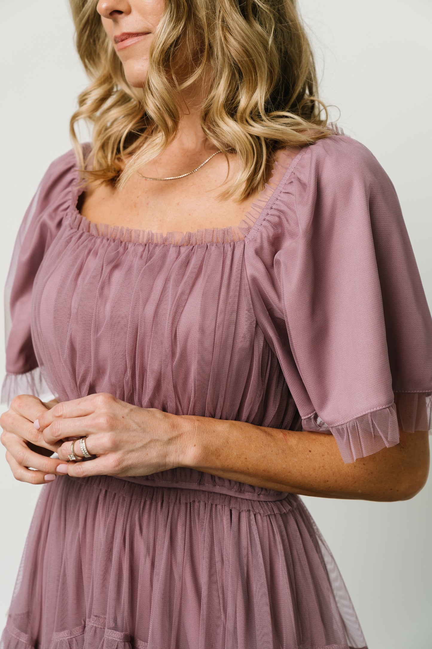 Magdalena Tulle Maxi Dress | Dusty Orchid