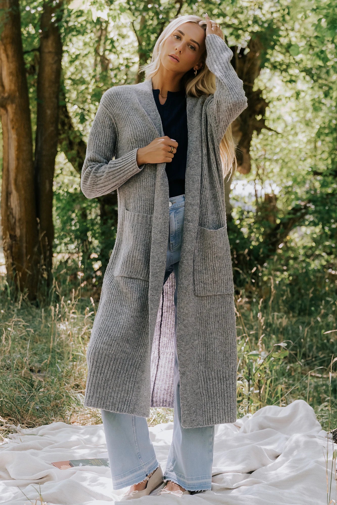 Irving Long Cardigan | Gray