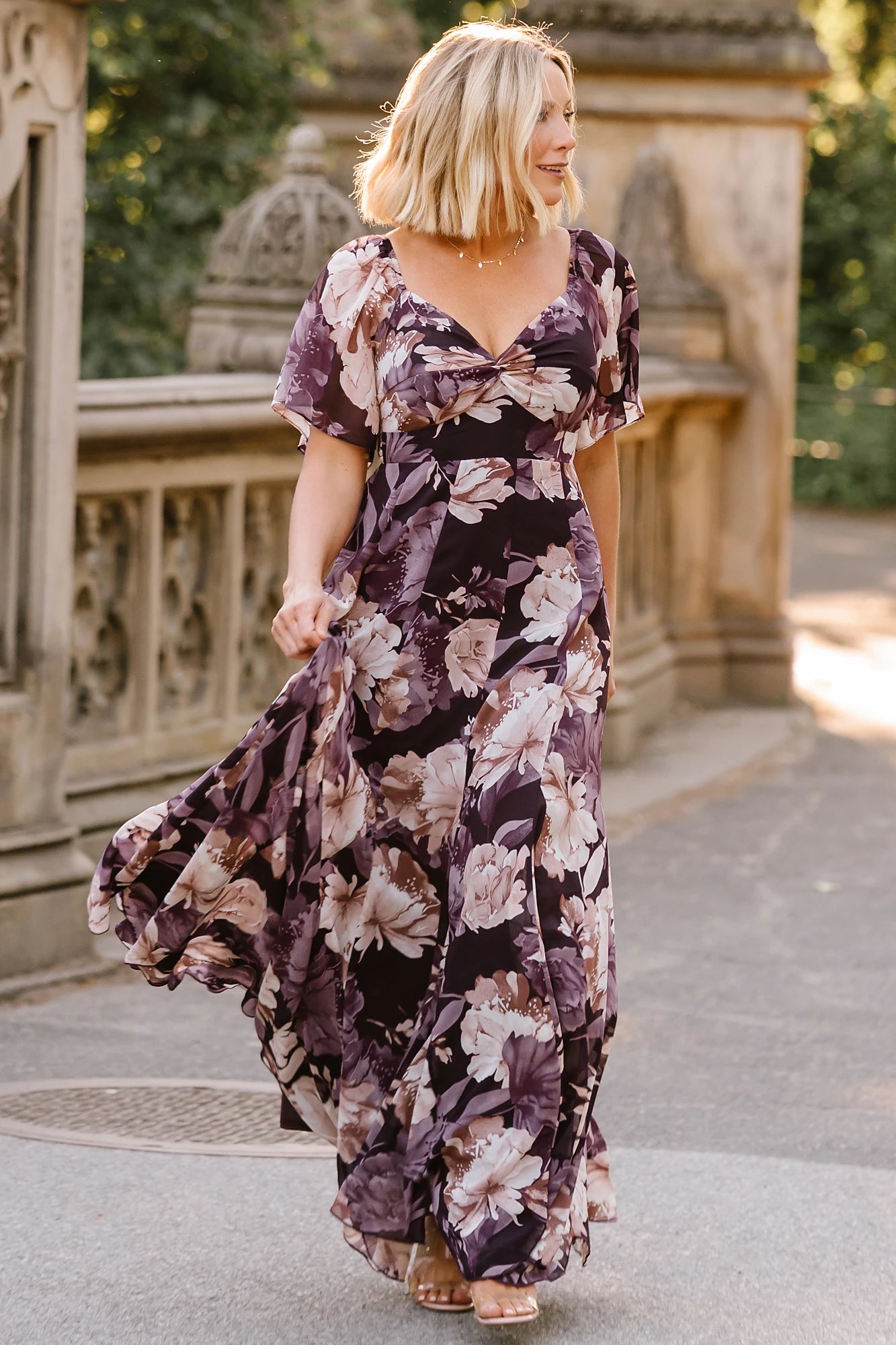 Positano Maxi Dress | Dusty Plum Floral