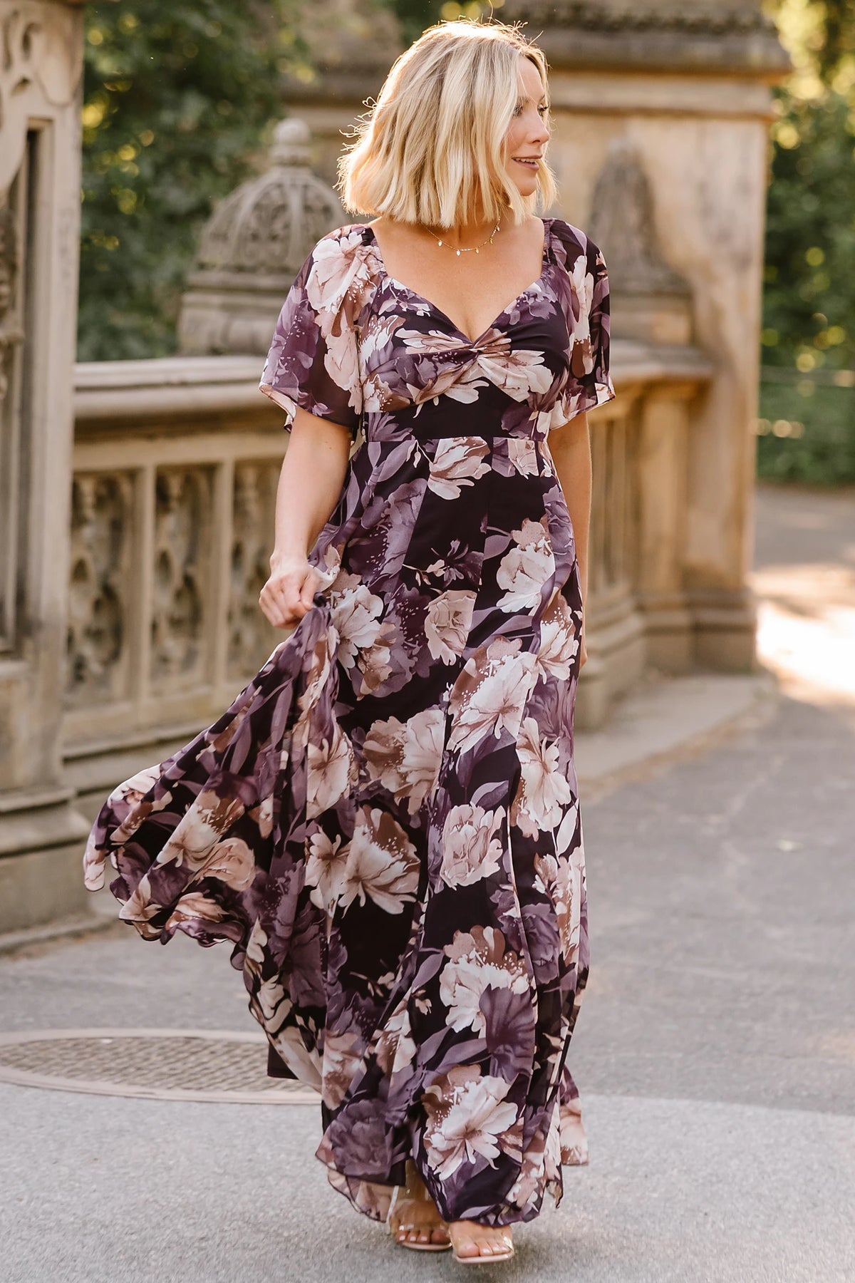Positano Maxi Dress | Dusty Plum Floral