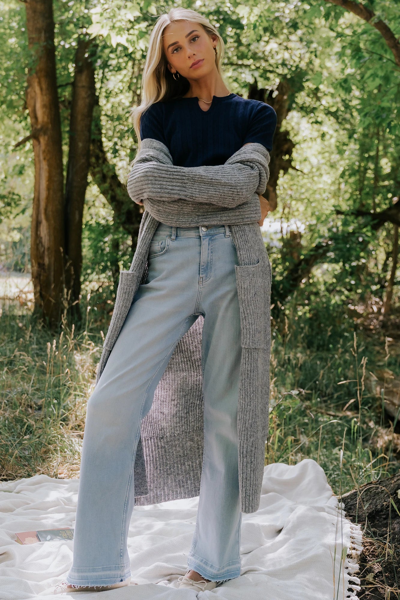Bria High Rise Wide Leg Jeans | Light Wash