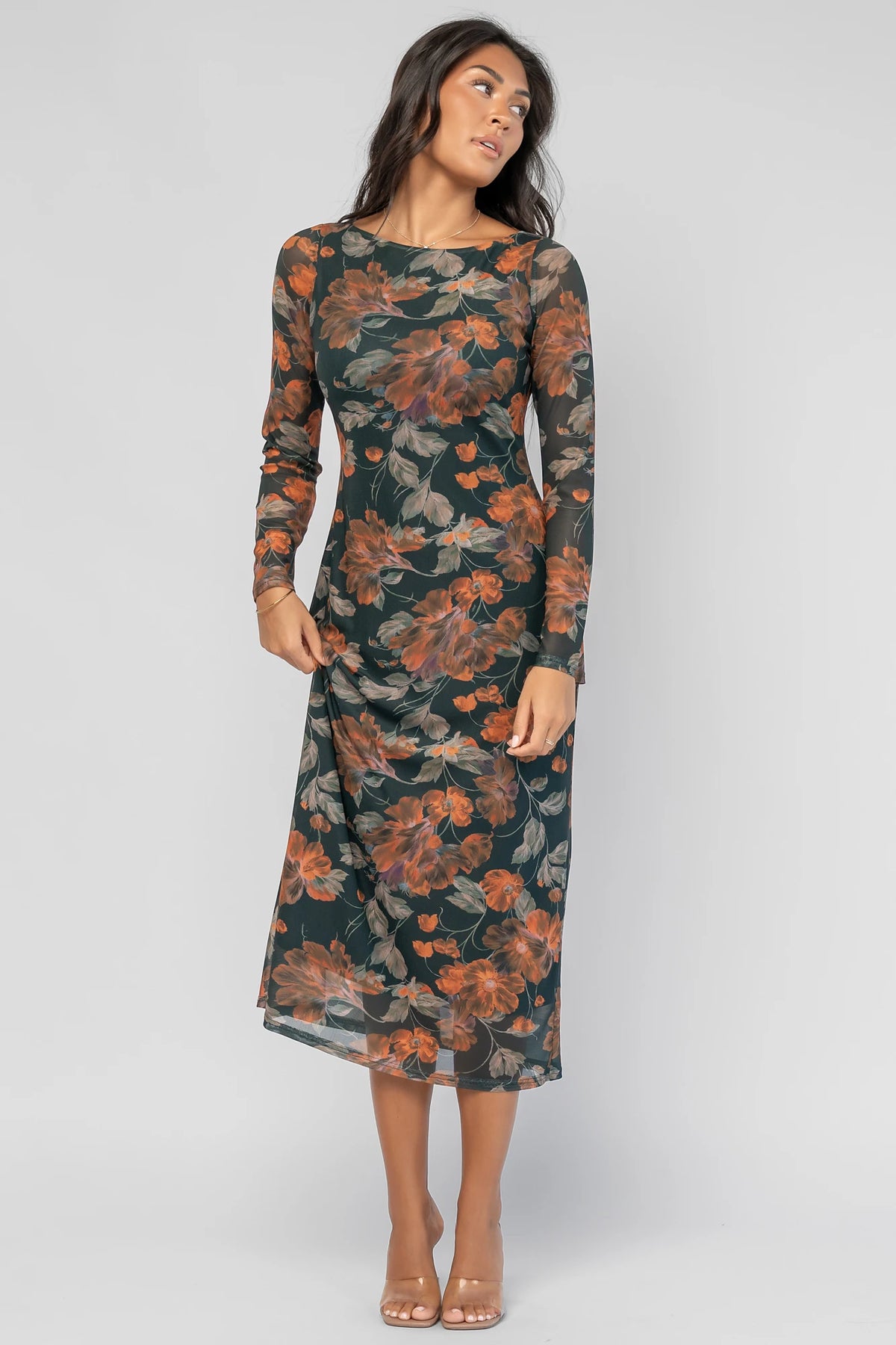 Miley Mesh Dress | Topaz Floral